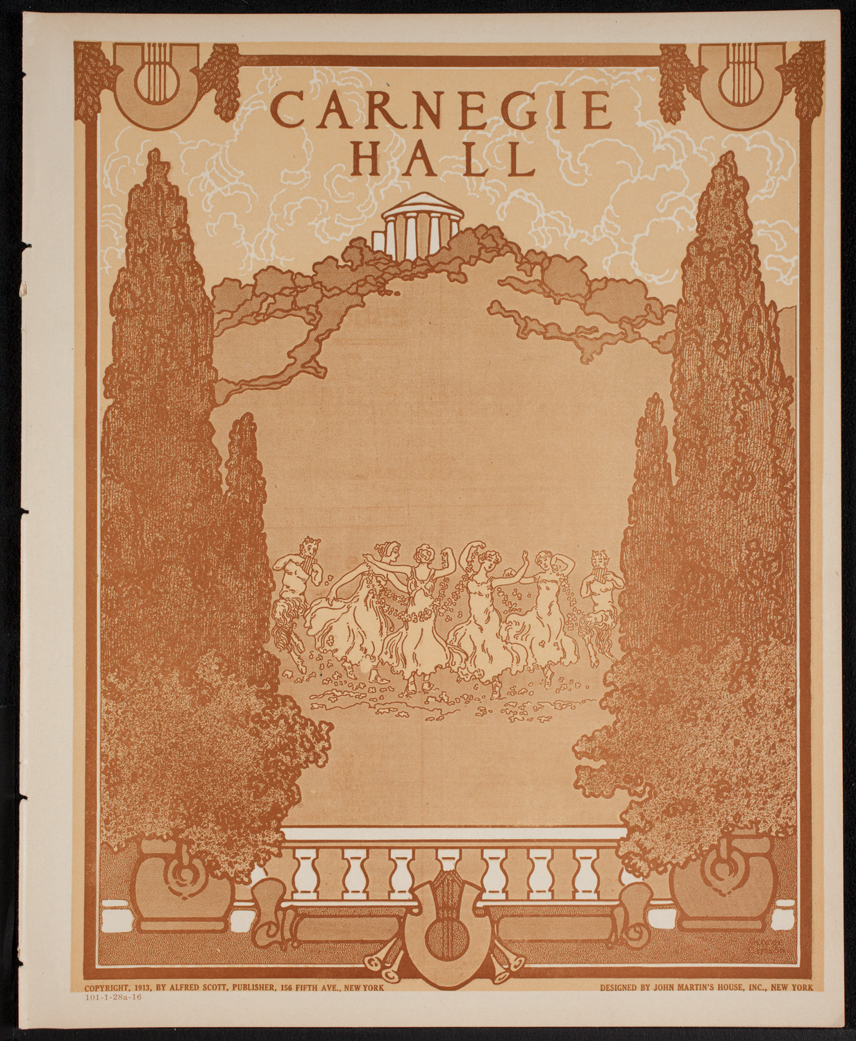 New York Philharmonic, January 28, 1916, program page 1