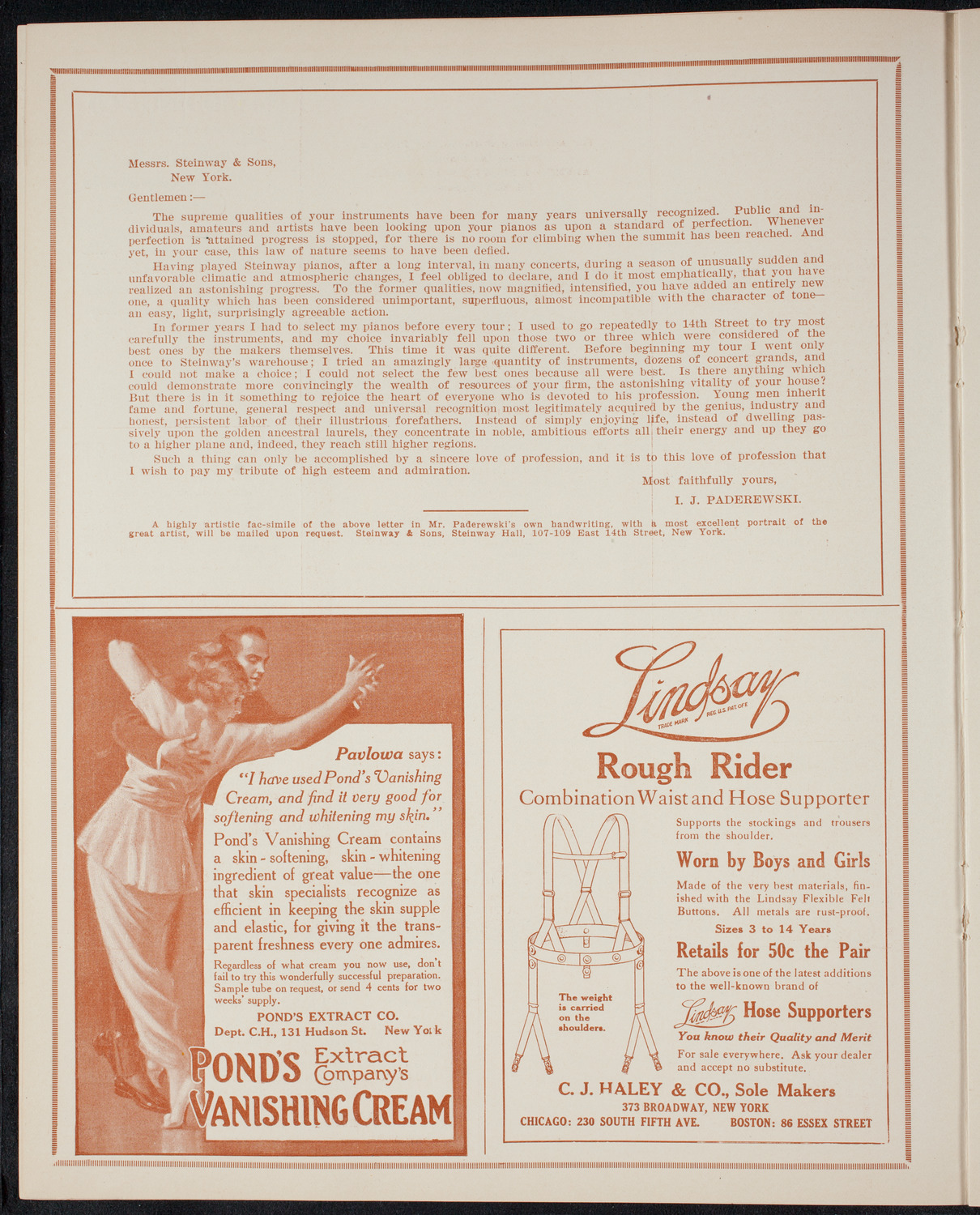 New York Symphony Orchestra, March 16, 1915, program page 4