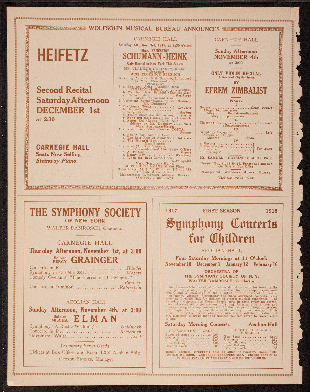 St. Mark's Church: Program of New York's Greatest, October 29, 1917, program page 8