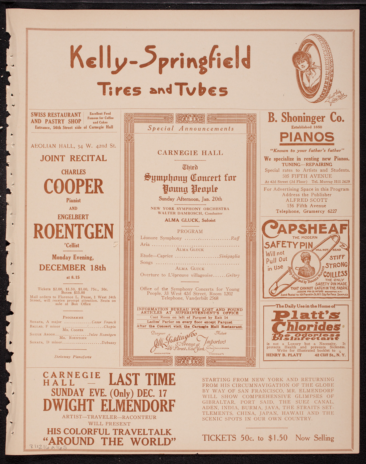 Symphony Concert for Young People, December 16, 1916, program page 9