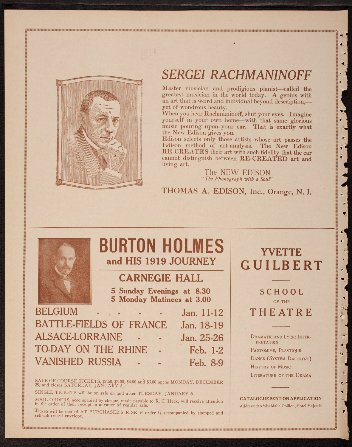 New Symphony Orchestra, December 28, 1919, program page 2