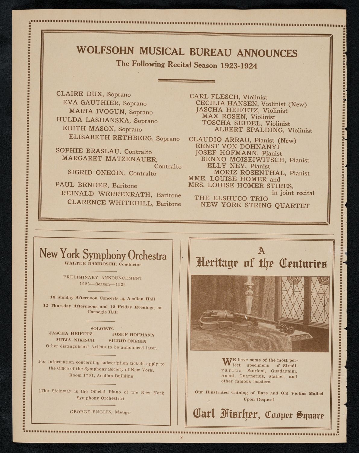 Graduation: Columbia University College of Pharmacy of the City of New York, May 17, 1923, program page 8