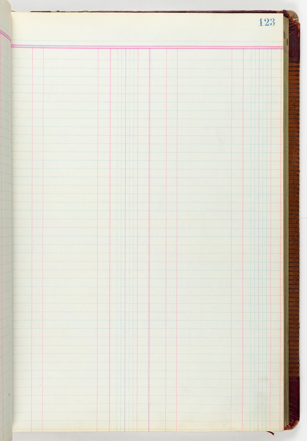 Music Hall Accounting Ledger Journal, volume 6, page 123