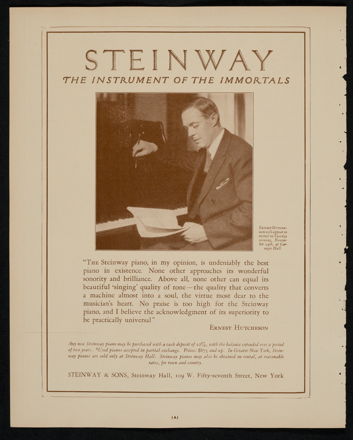 Meeting: Catholic Unity League (Lecture by E.M. Newman), November 23, 1925, program page 4