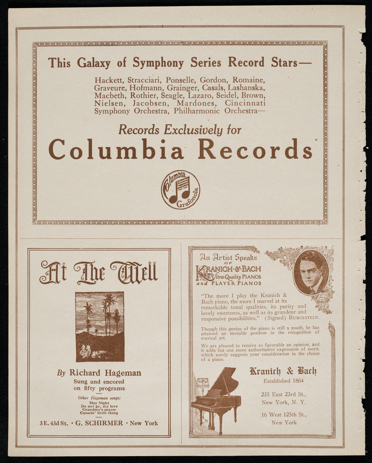 William Robyn, Tenor, November 13, 1920, program page 6
