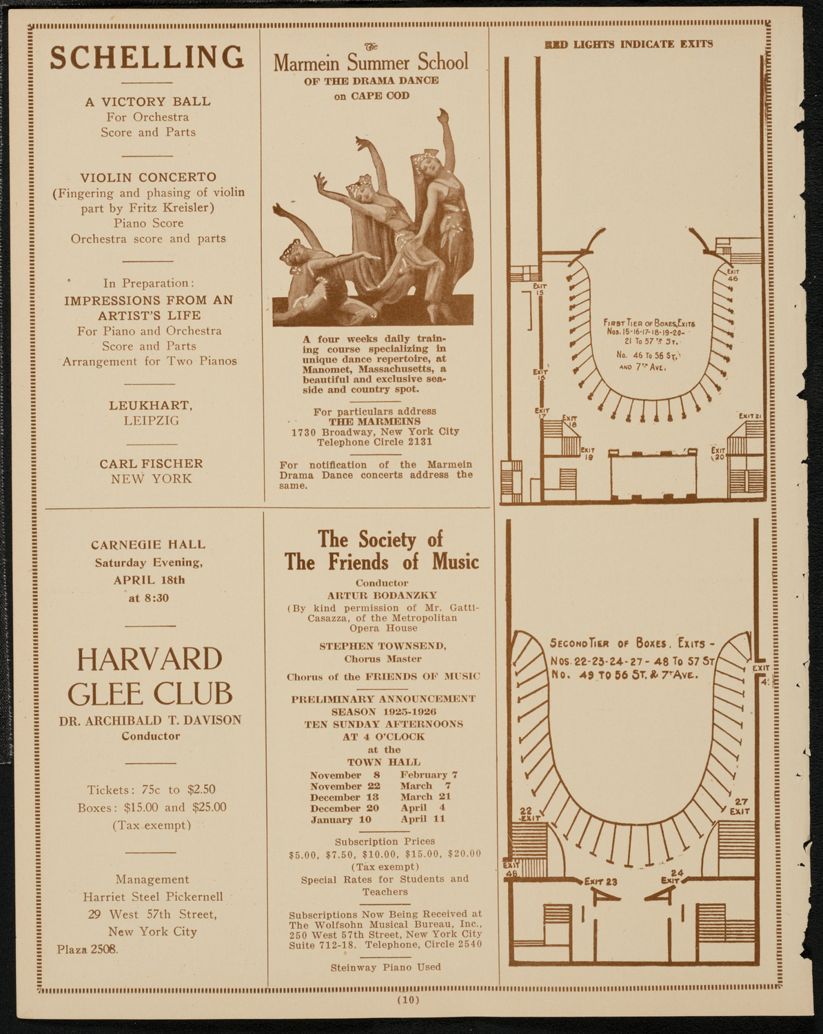 Kitty Cheatham with Small Orchestra, April 18, 1925, program page 10