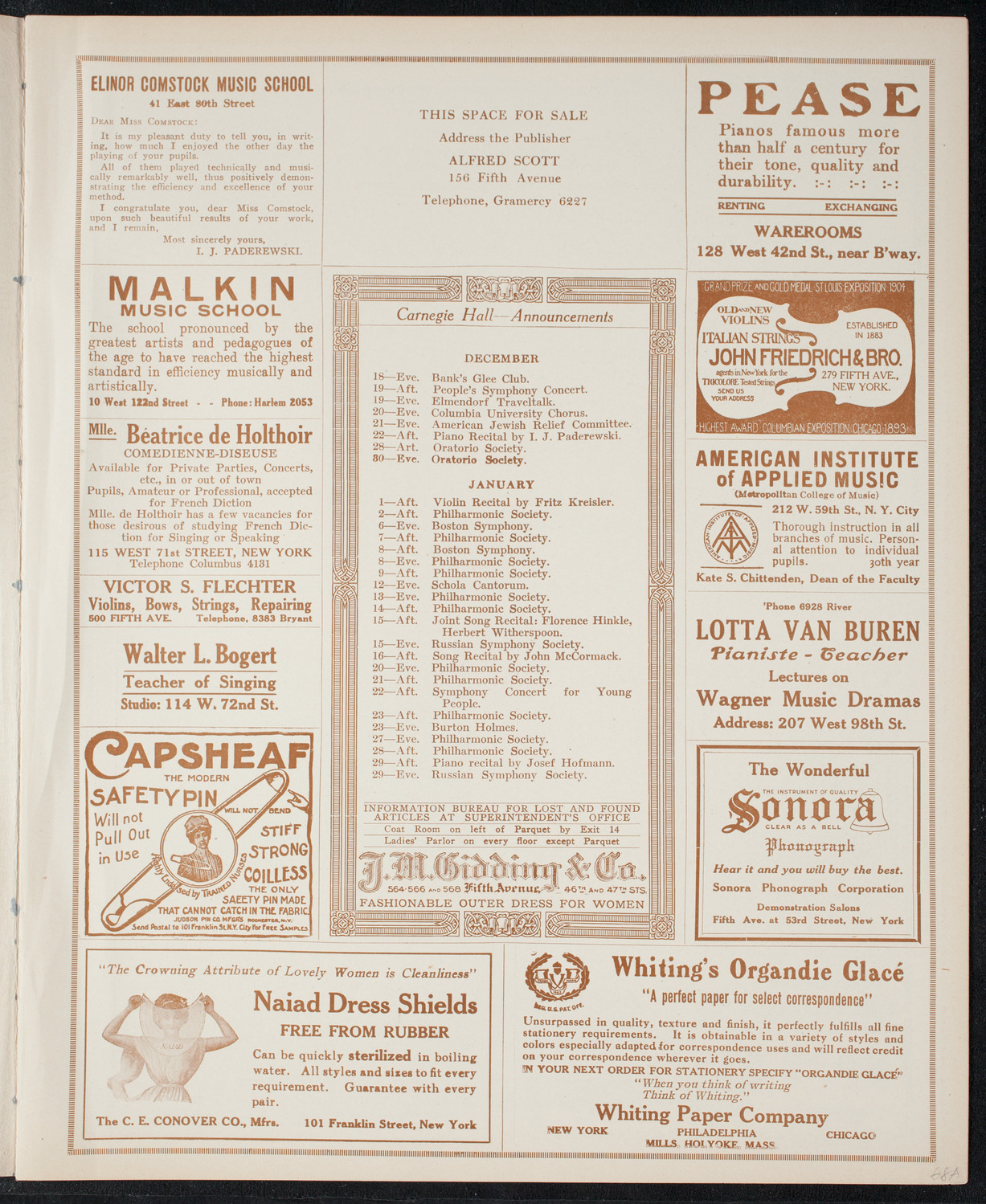 Symphony Concert for Young People, December 18, 1915, program page 3