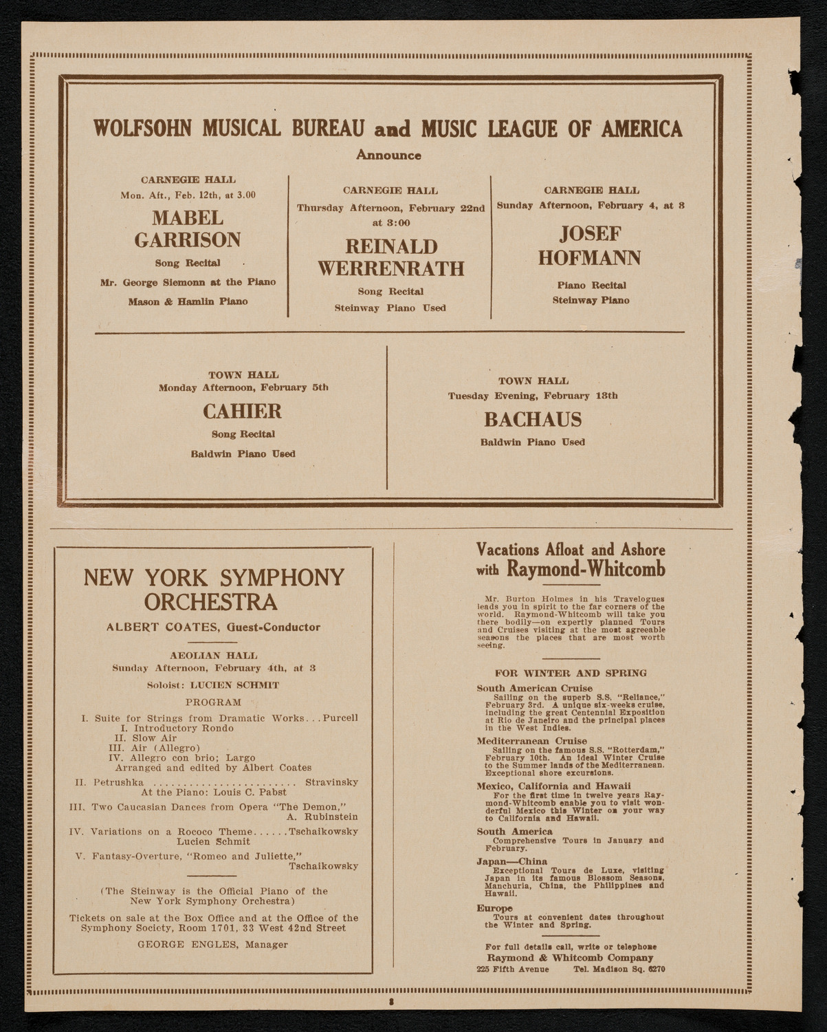Burton Holmes Travelogue: Modernizing Chosen and Manchuria, January 28, 1923, program page 8