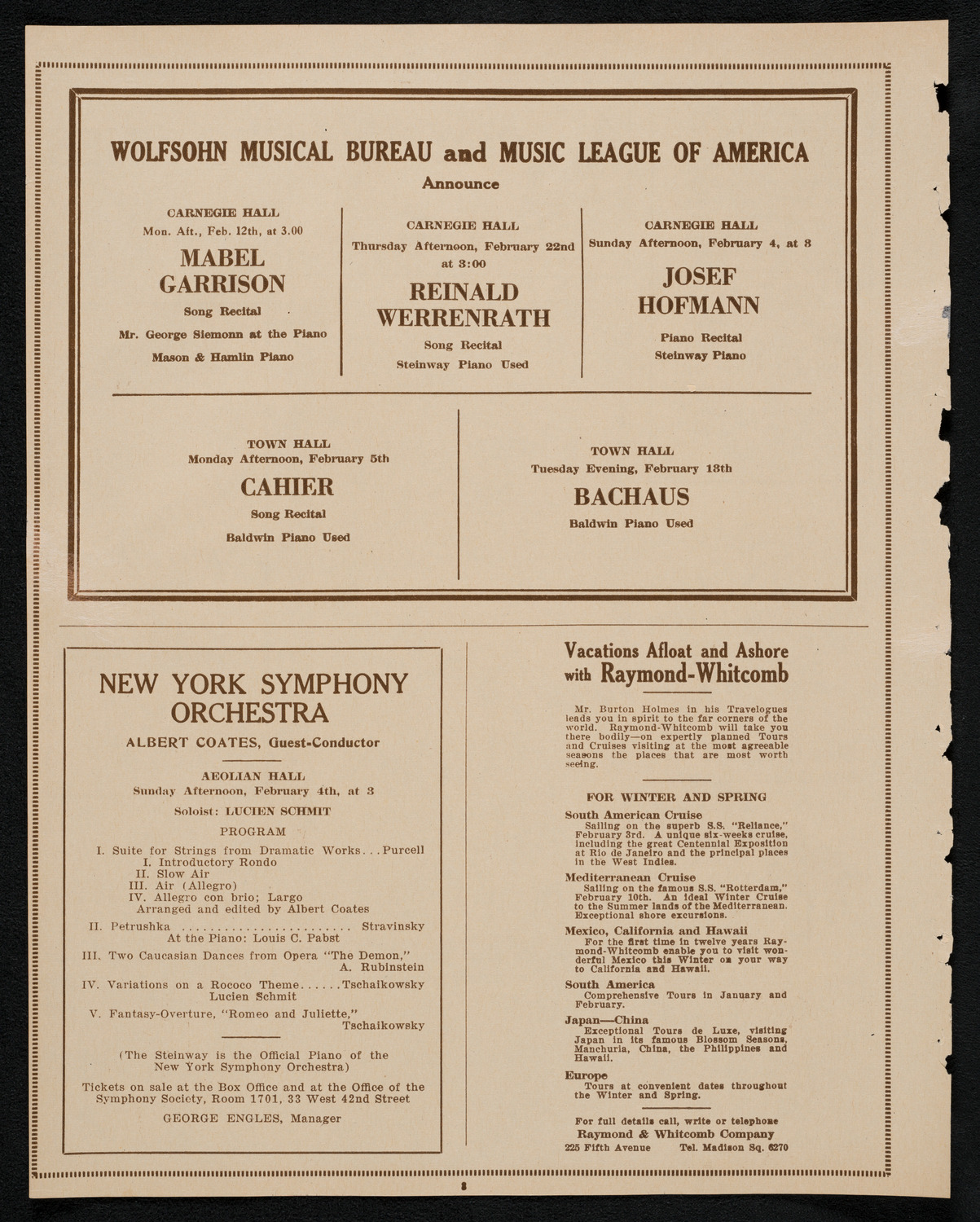 Burton Holmes Travelogue: Modernizing Chosen and Manchuria, January 28, 1923, program page 8