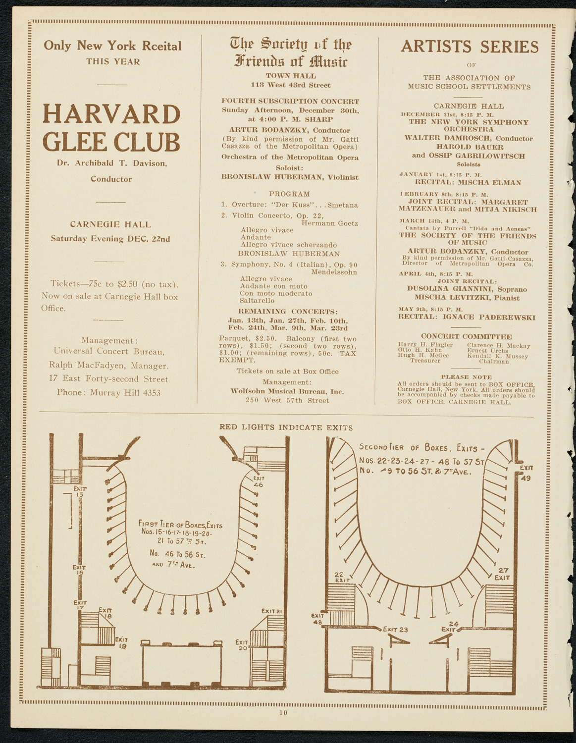 Schola Cantorum of New York, December 20, 1923, program page 10