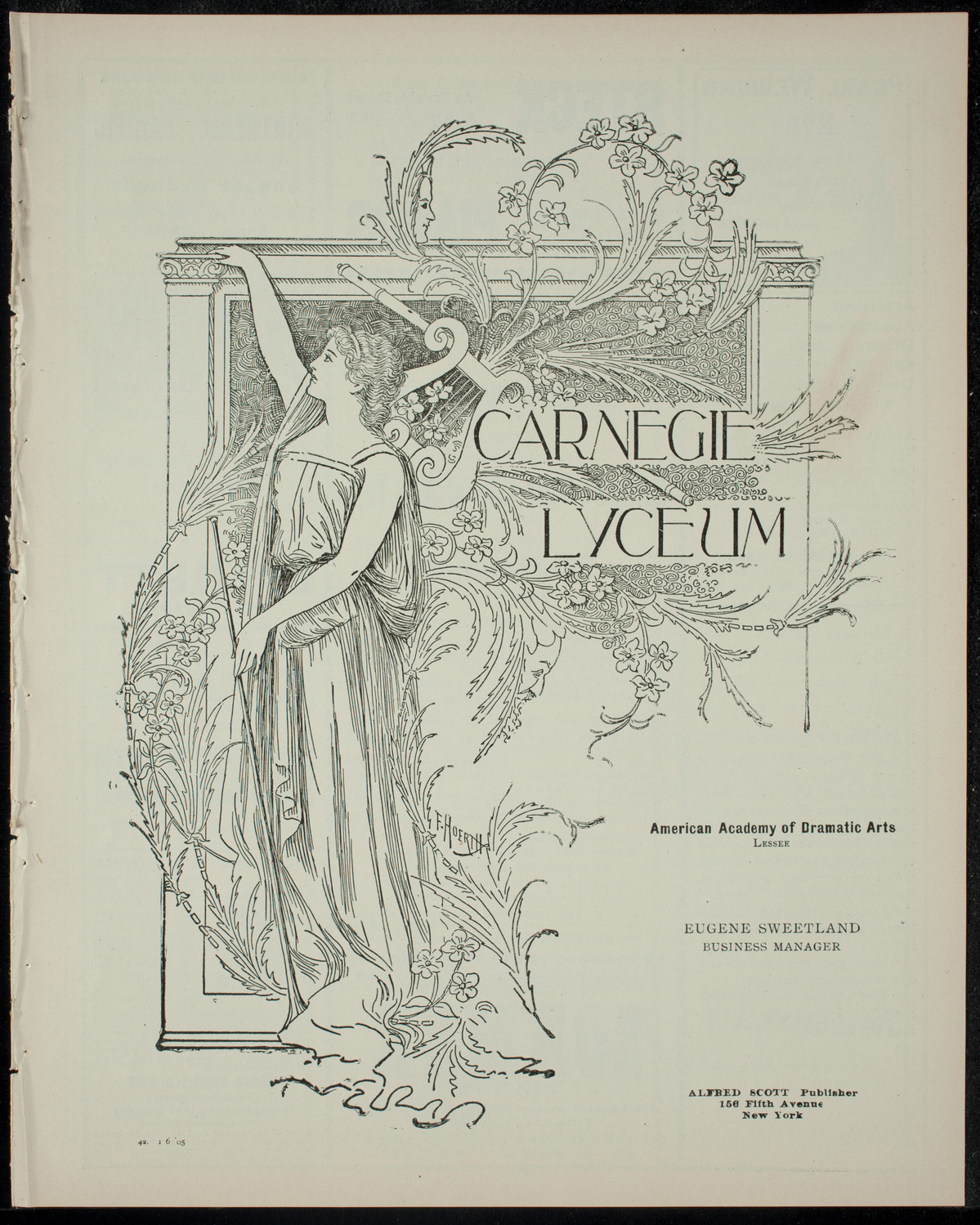 College of the City of New York Sophomore Play, January 6, 1905, program page 1