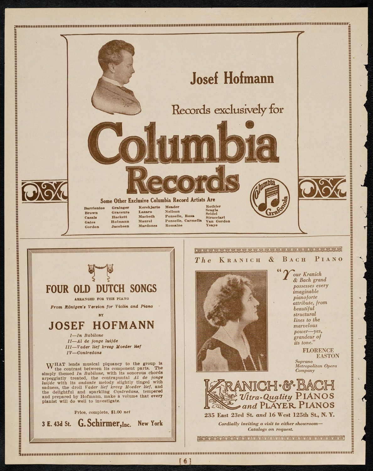 New York Symphony Orchestra, March 2, 1922, program page 6