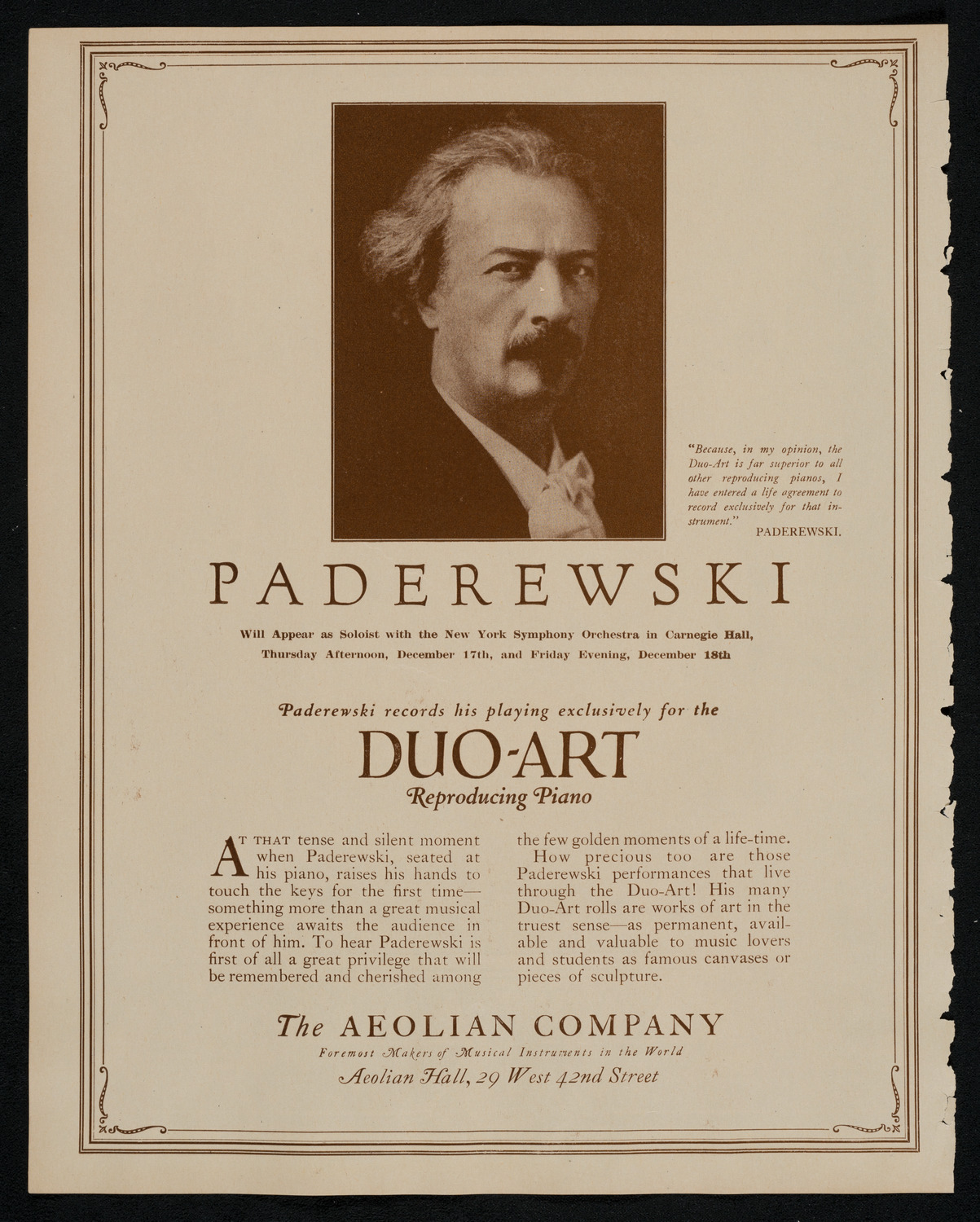 Sigrid Onégin, Contralto, December 16, 1925, program page 2