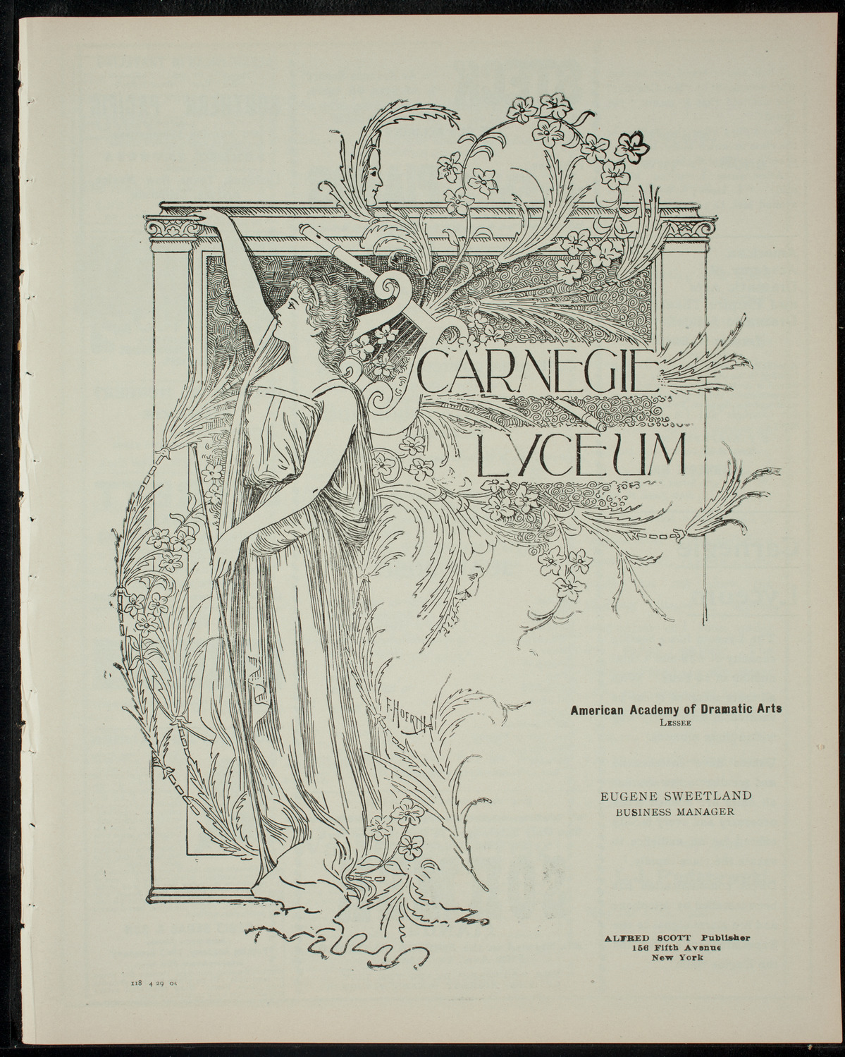 Compaña Cómico-Drámatica, April 29, 1905, program page 1