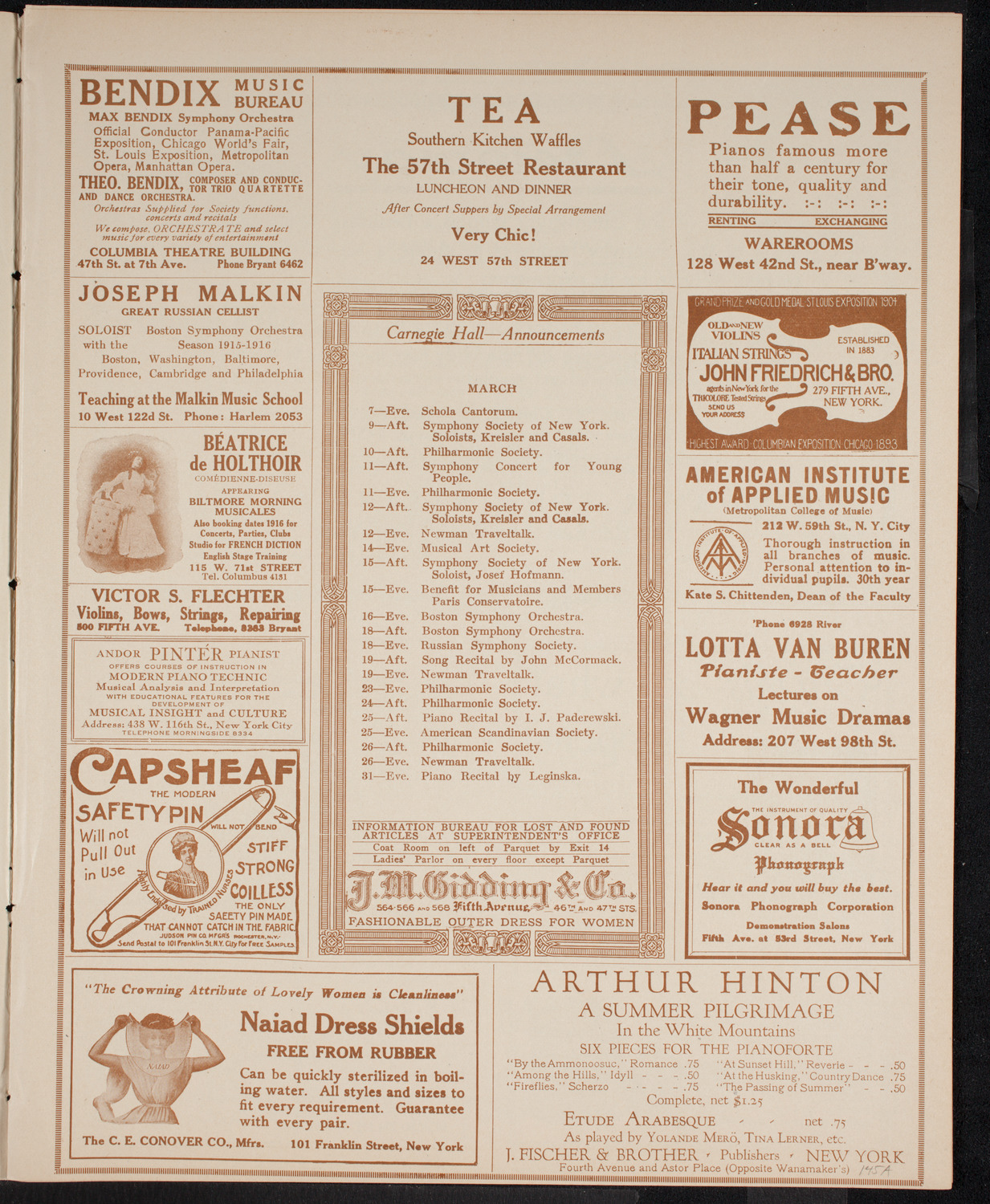 Newman Traveltalks: Argentina, March 5, 1916, program page 3