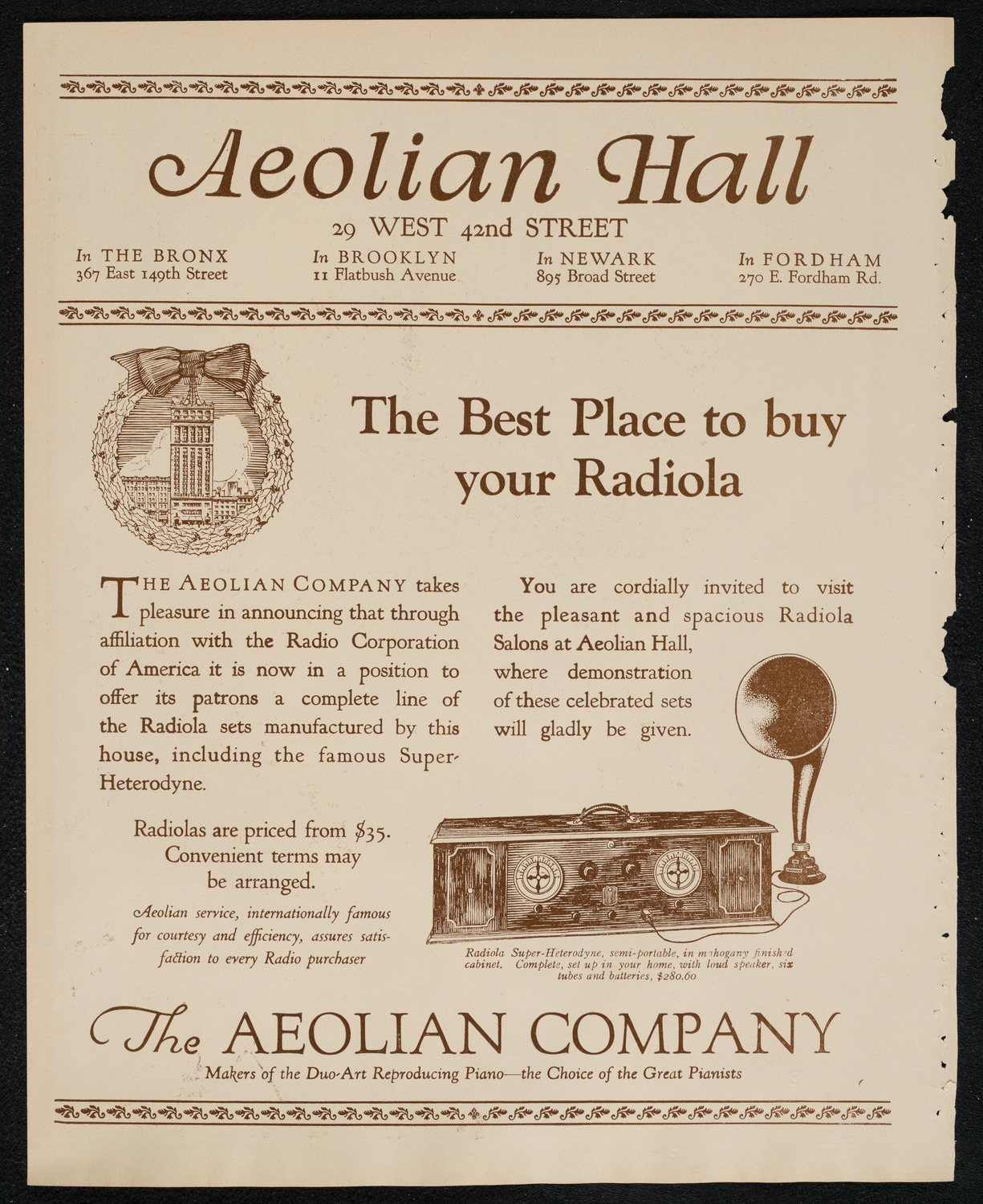 New York Philharmonic, December 28, 1924, program page 2