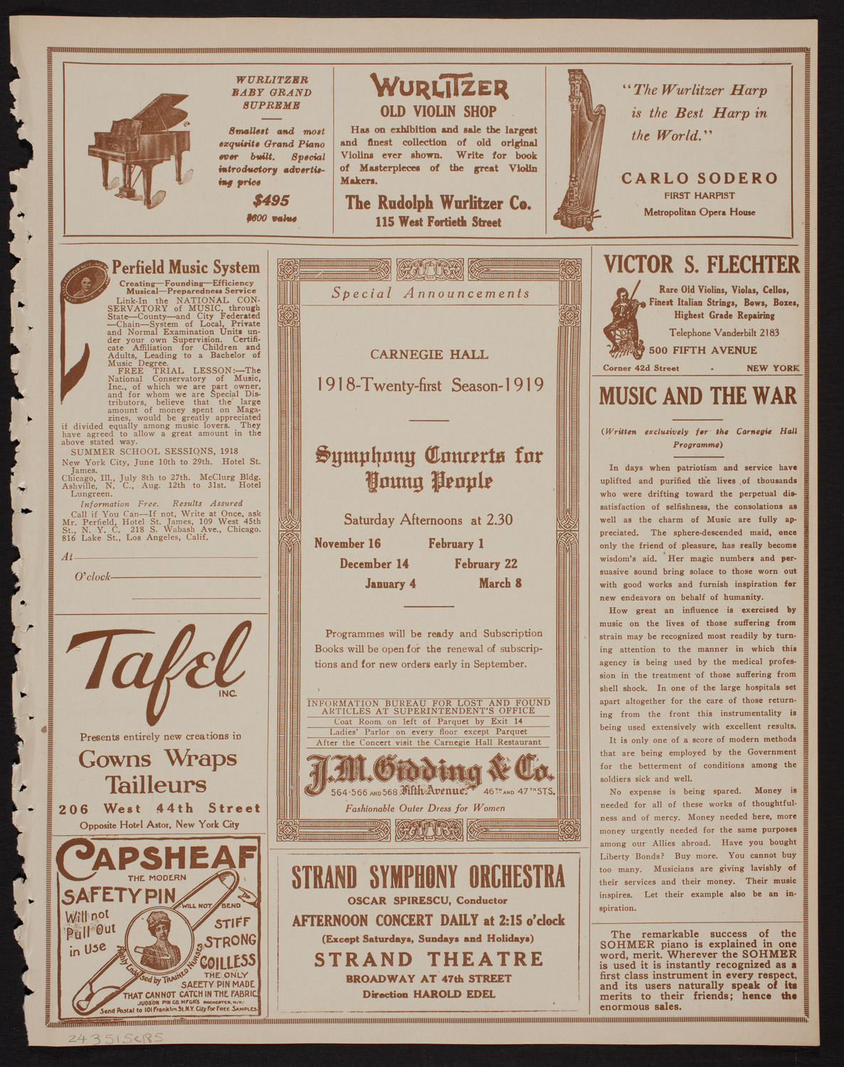 Meeting: American Geographical Society of New York, May 15, 1918, program page 9