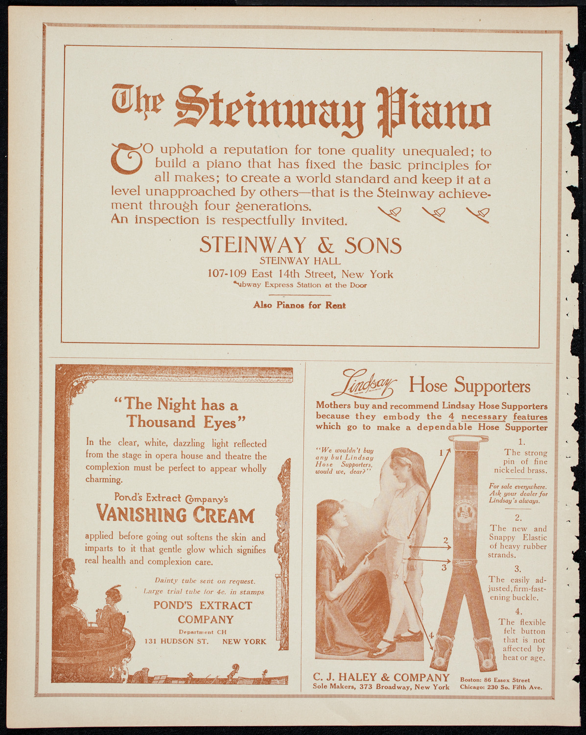 New York Philharmonic, February 26, 1914, program page 4