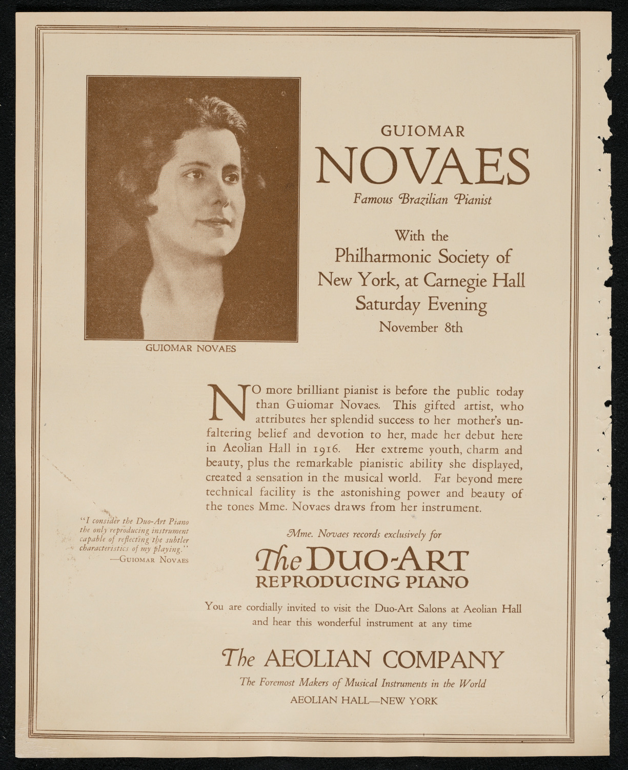 State Symphony Orchestra of New York, November 5, 1924, program page 2