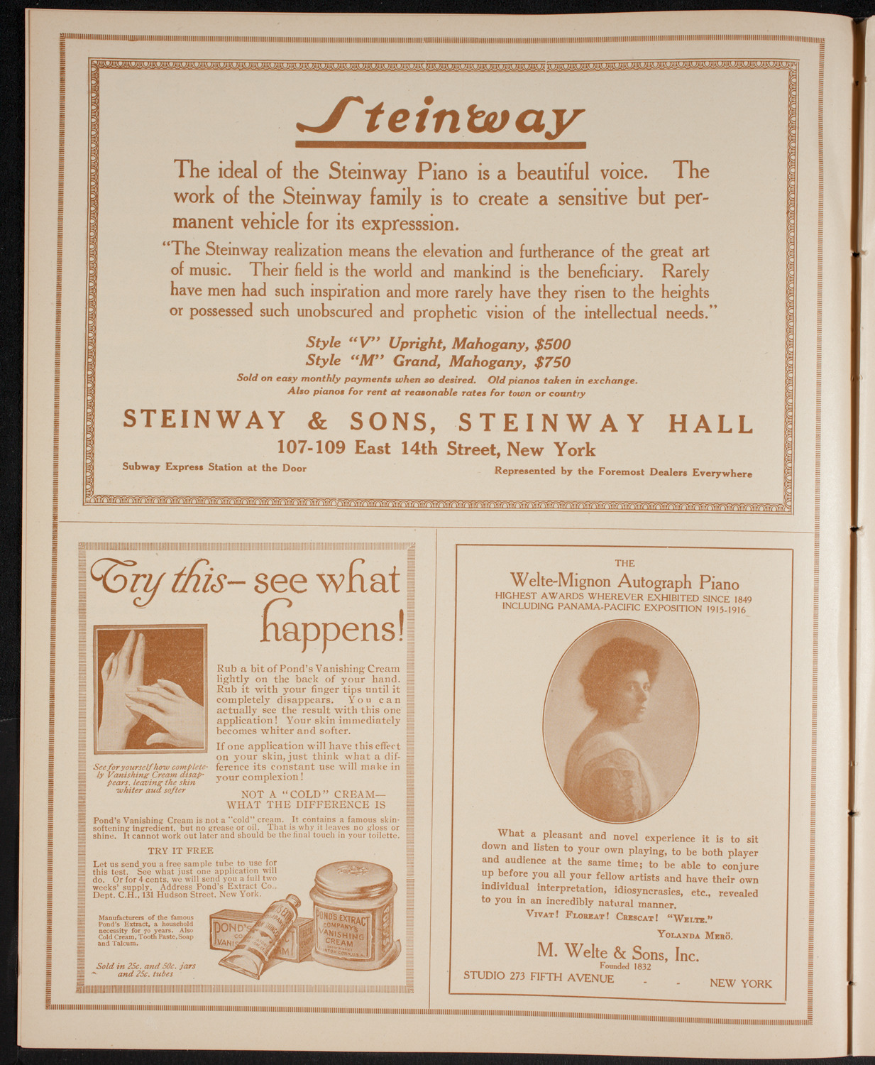 New York Philharmonic, February 11, 1916, program page 4