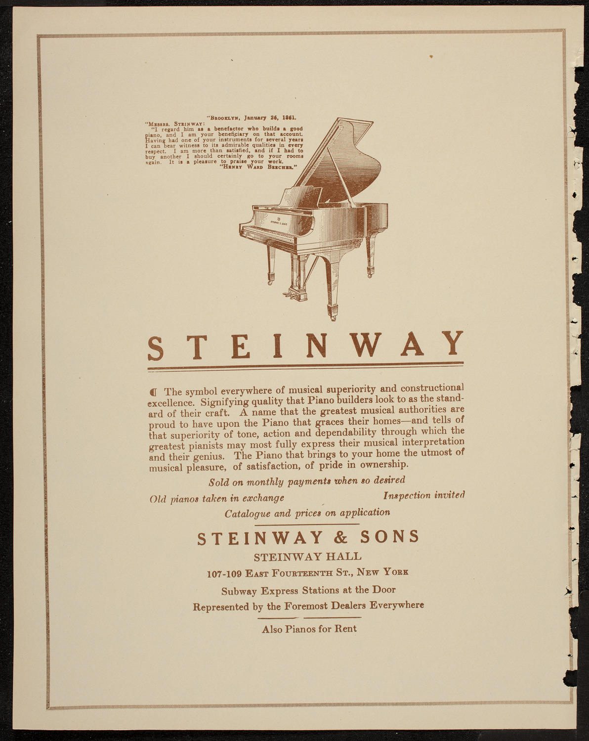 New York Philharmonic, March 5, 1920, program page 4