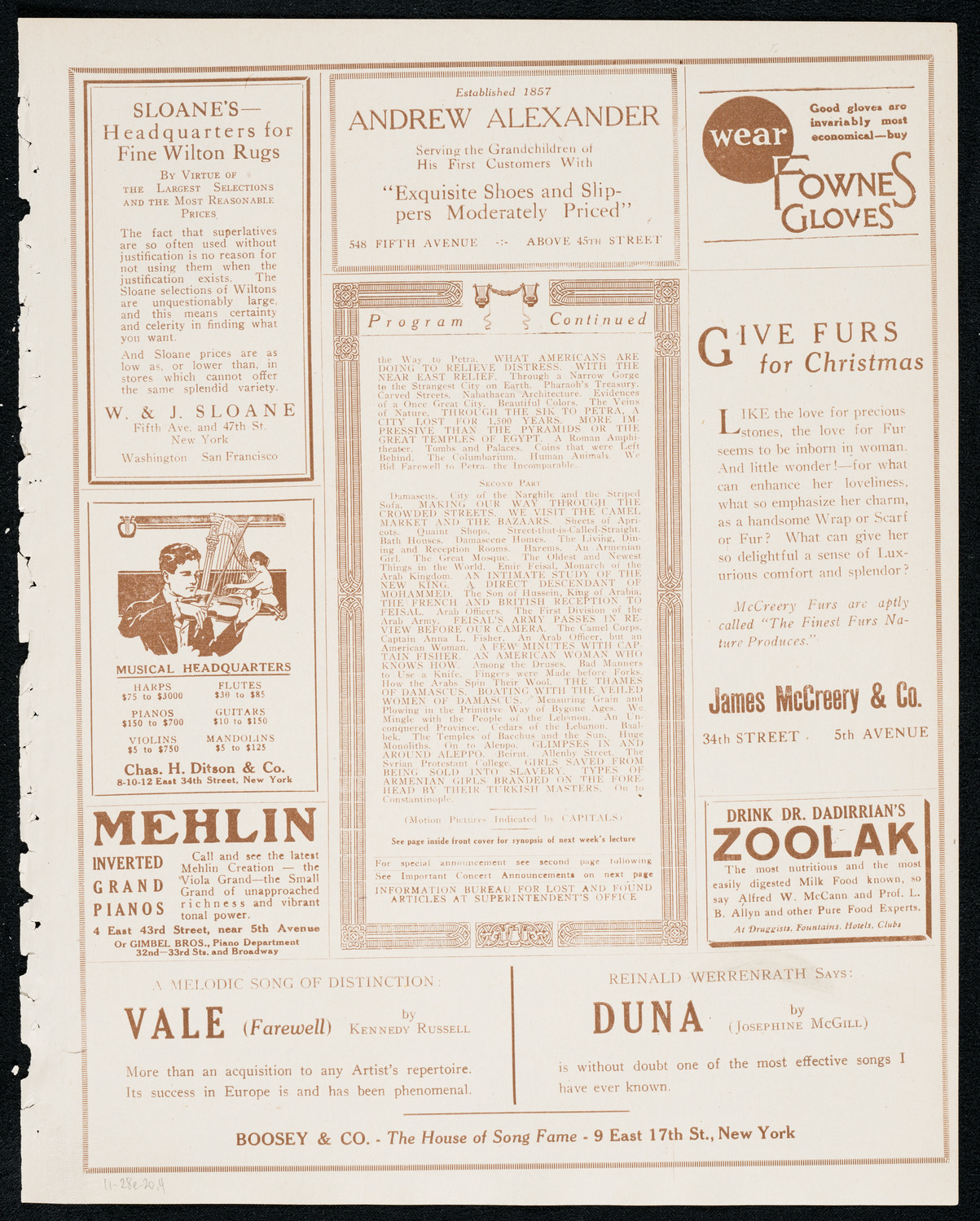 Newman Traveltalks: Damascus and Syria, November 28, 1920, program page 7