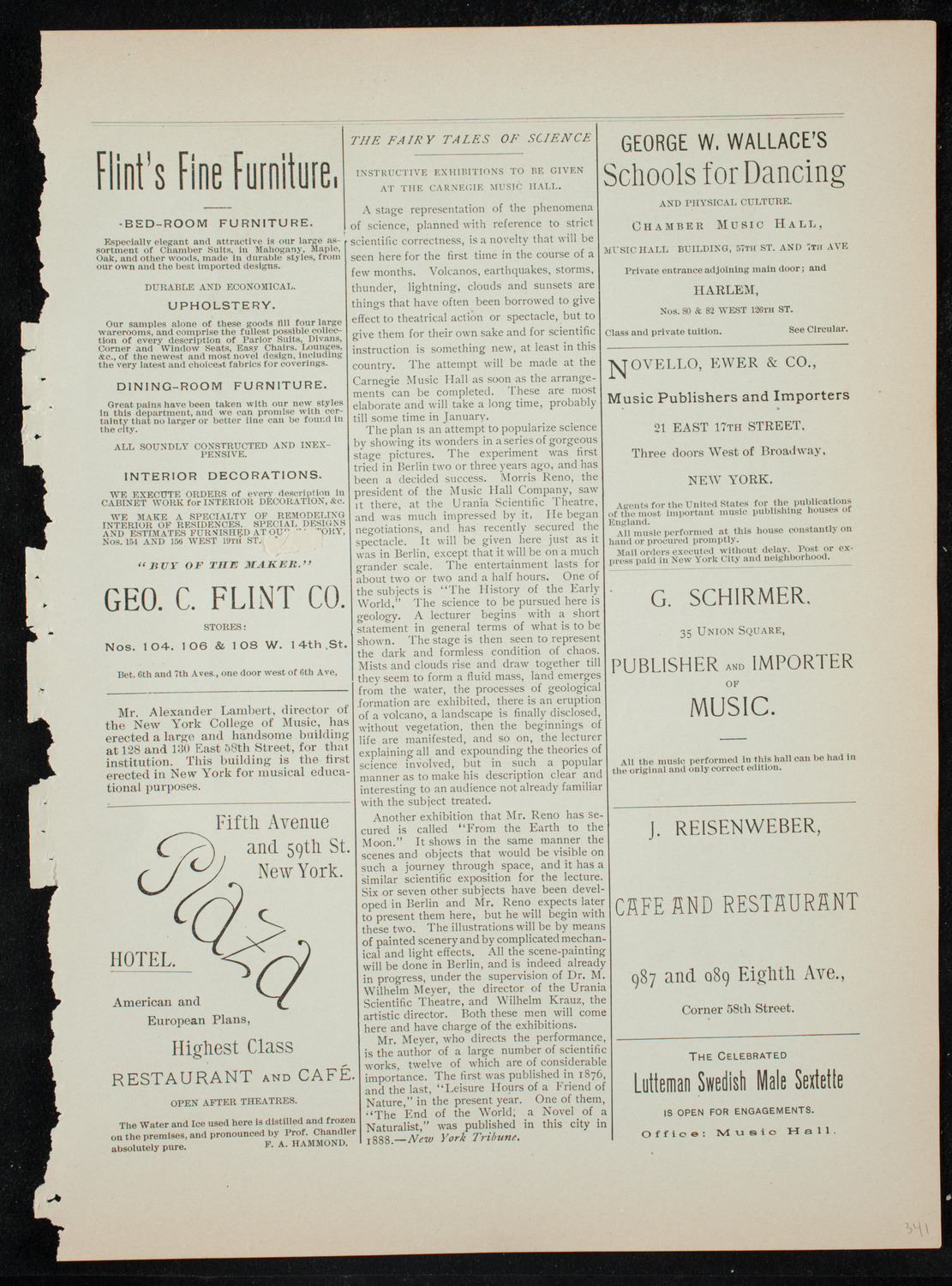 New York Athletic Club Amateur Minstrel Show, December 12, 1891, program page 17