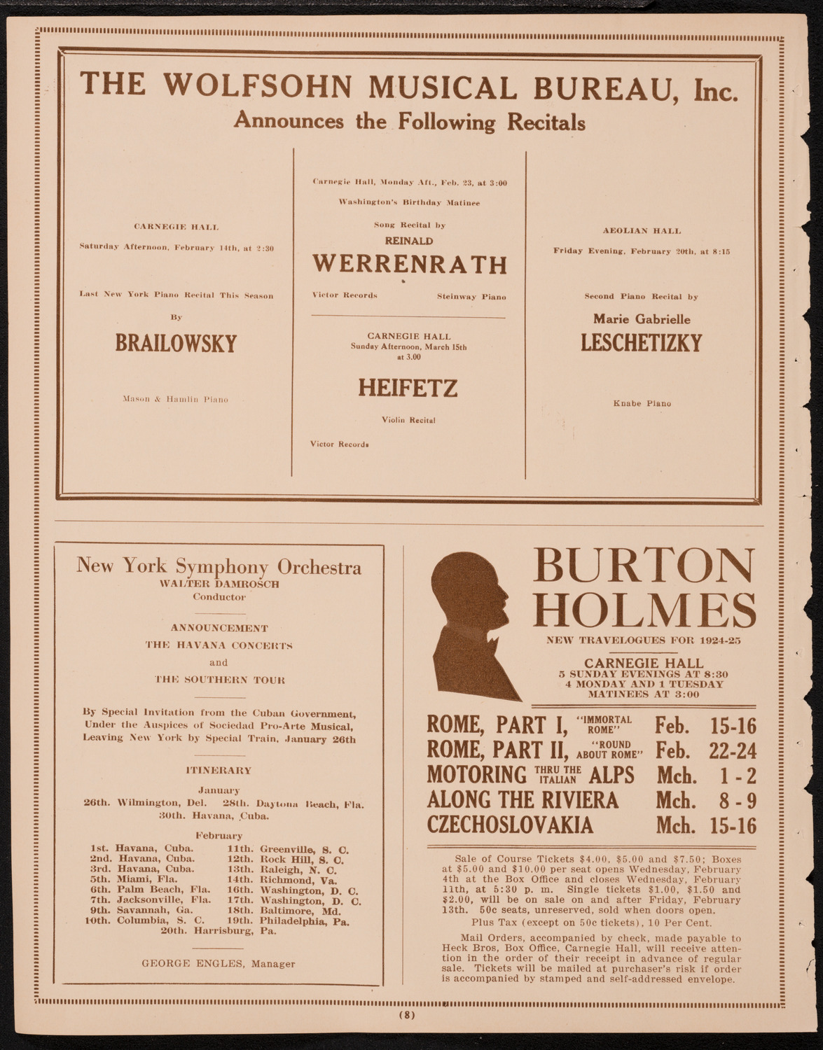 Concert presented by the Jewish National Workers' Alliance, New York City Committee, February 7, 1925, program page 8