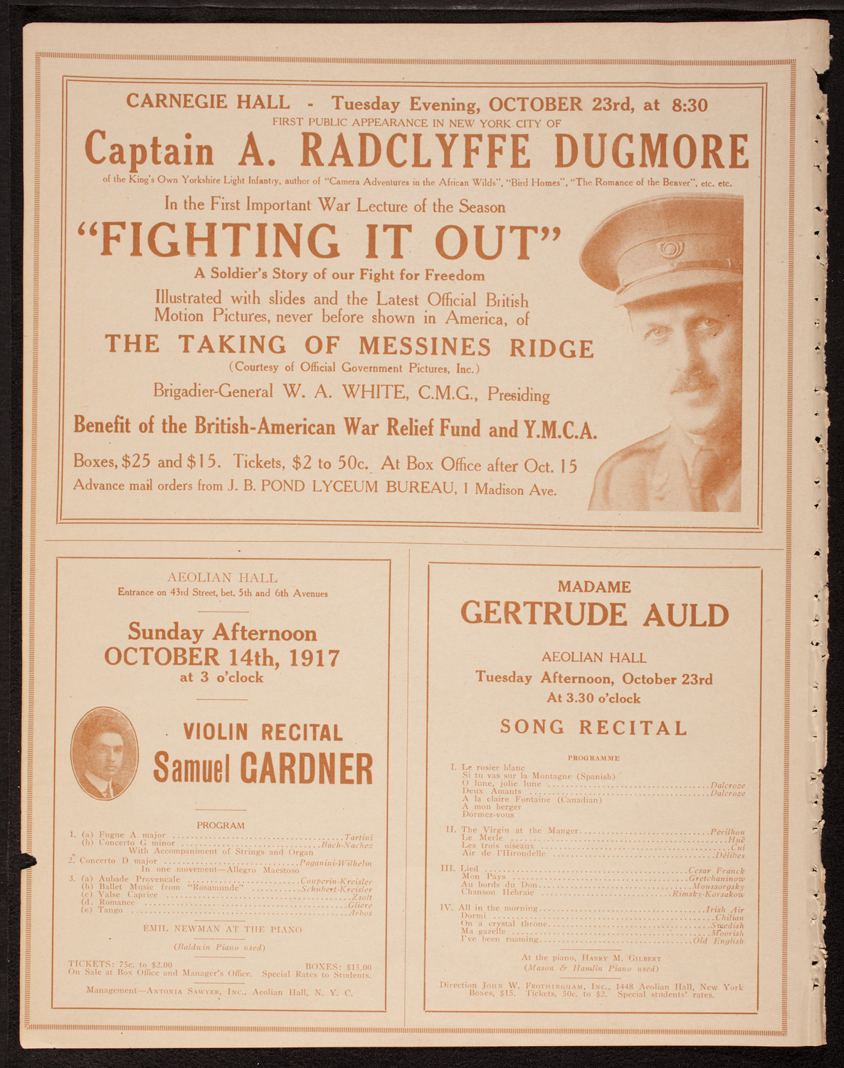 U.S. Navy Band from Great Lakes, Illinois, October 6, 1917, program page 10