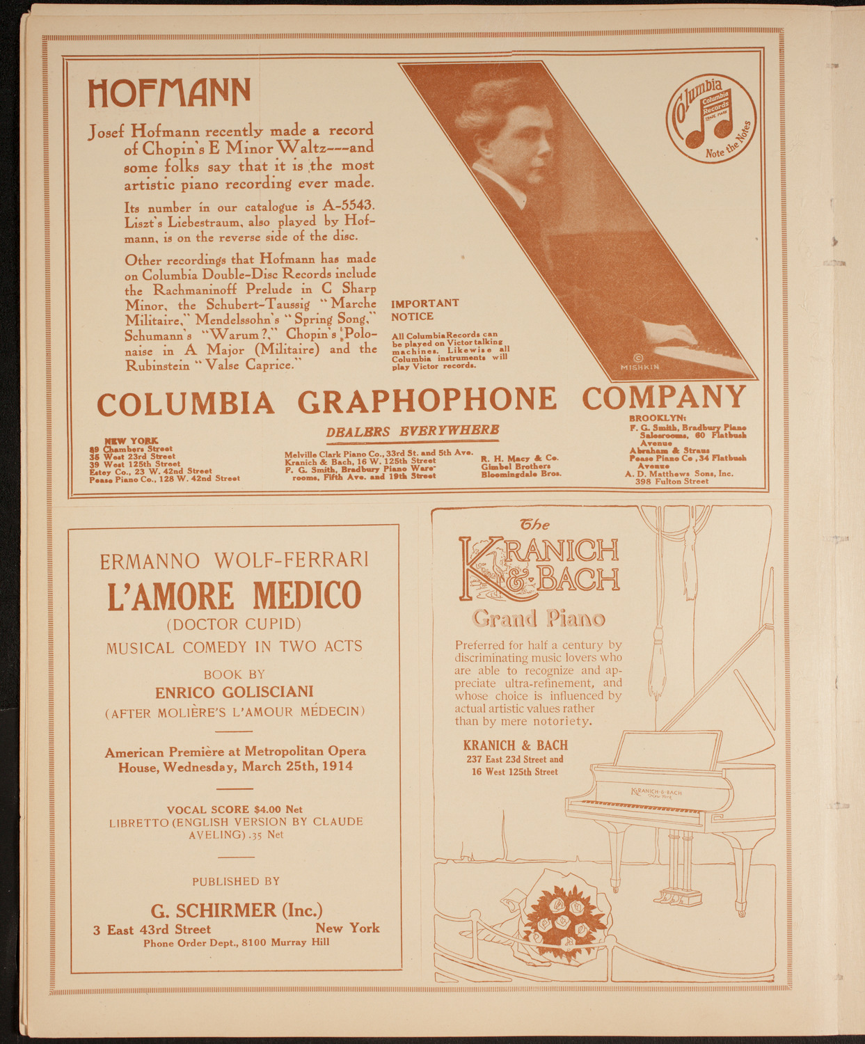 Albert Spalding, Violin, October 29, 1914, program page 6