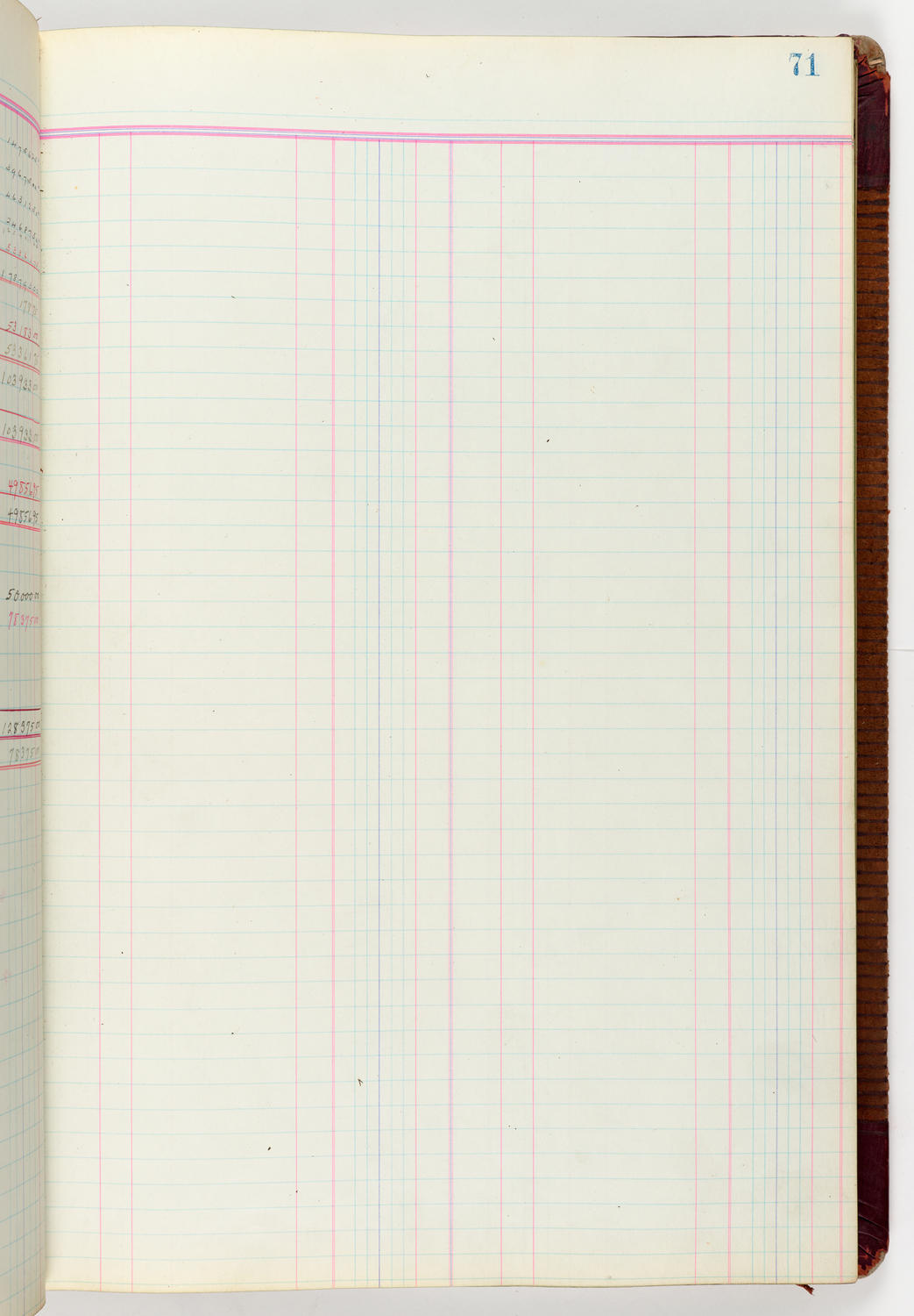 Music Hall Accounting Ledger Journal, volume 6, page 71