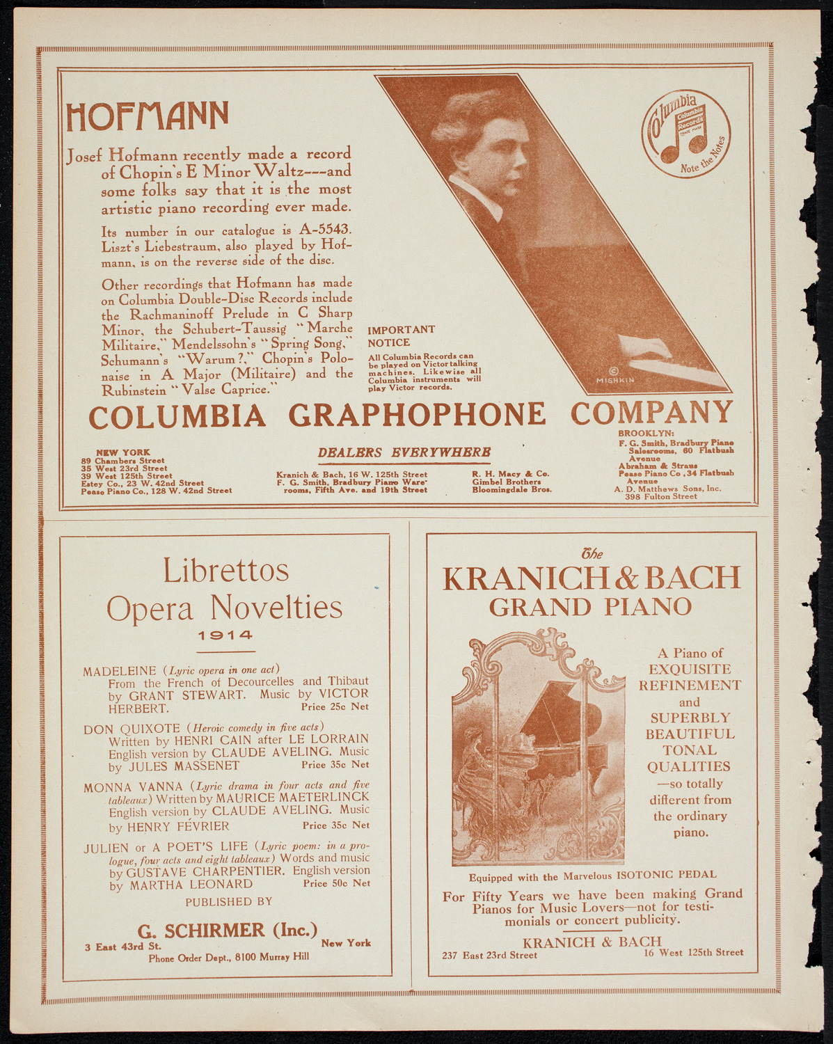 Musical Art Society of New York, March 10, 1914, program page 6