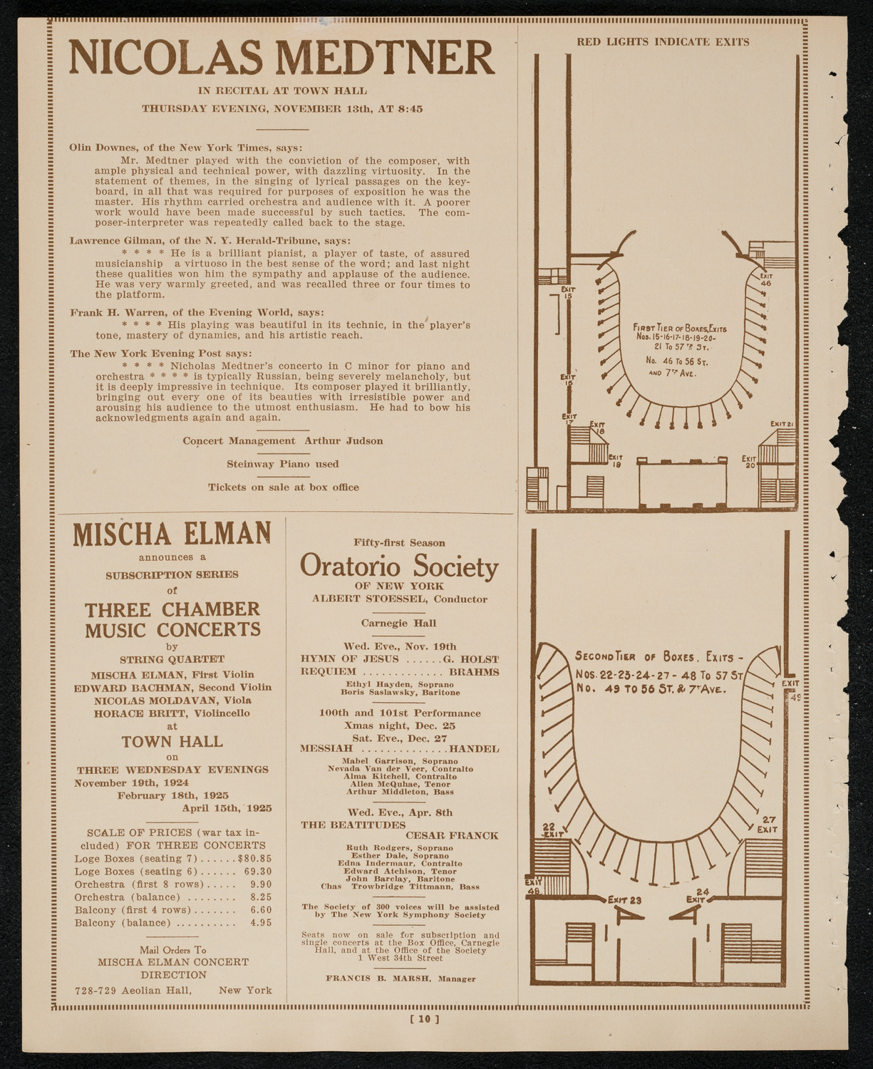 English Grand Opera Company: Rheingold, November 10, 1924, program page 10