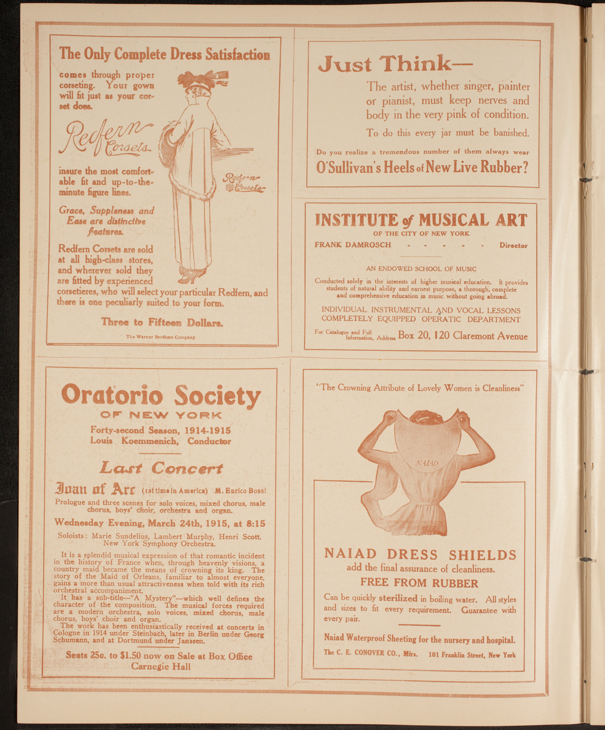 New York Philharmonic, January 21, 1915, program page 2