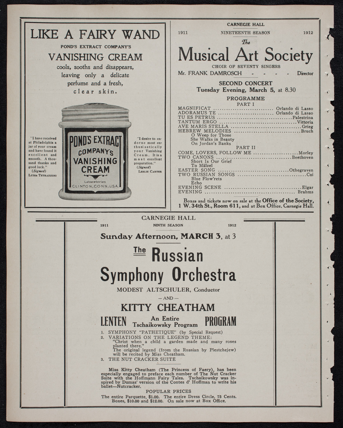 Russian Symphony Society of New York, March 2, 1912, program page 8