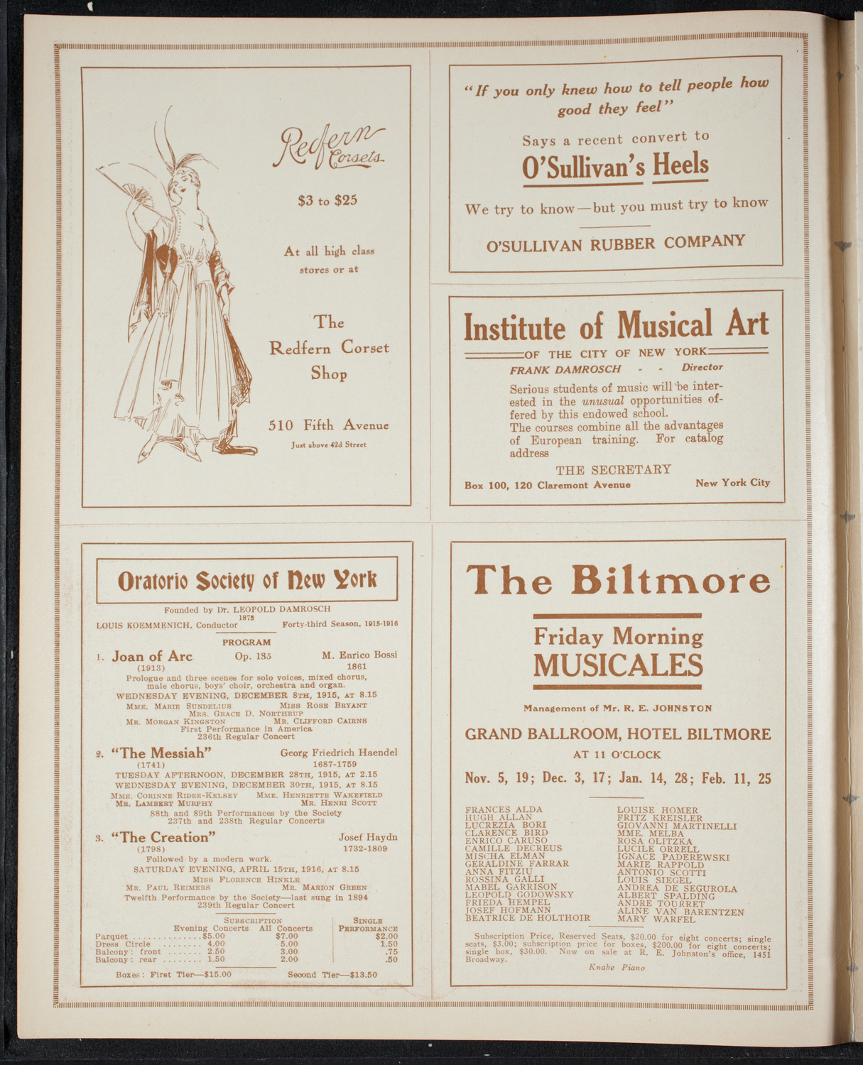 Boston Symphony Orchestra, November 4, 1915, program page 2
