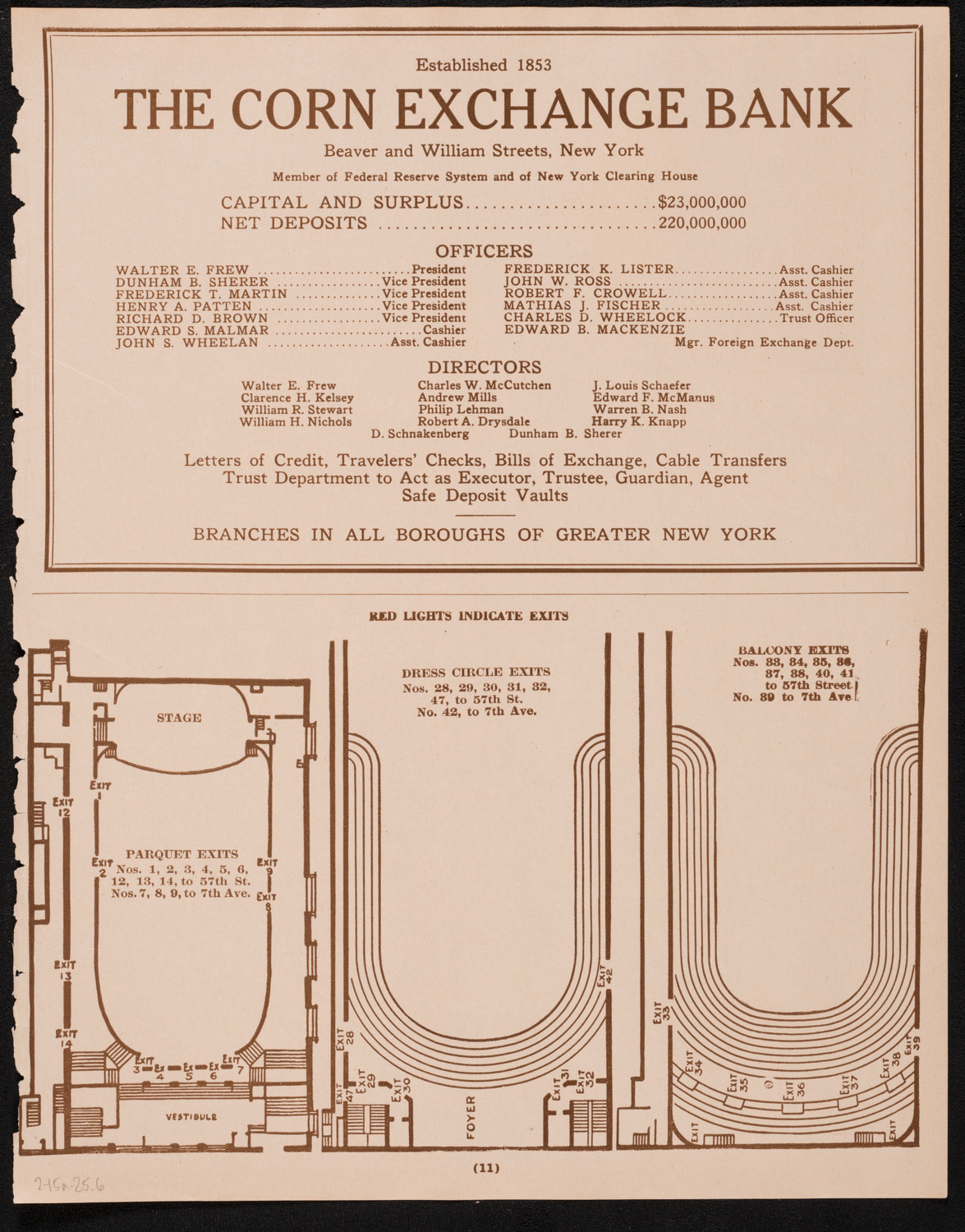 New York Philharmonic, February 15, 1925, program page 11