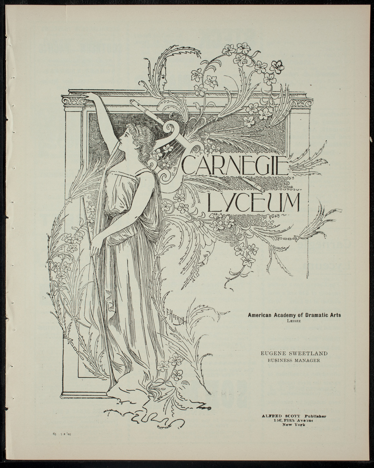 Fifth Annual Entertainment of the Junior League, March 2, 1905, program page 1