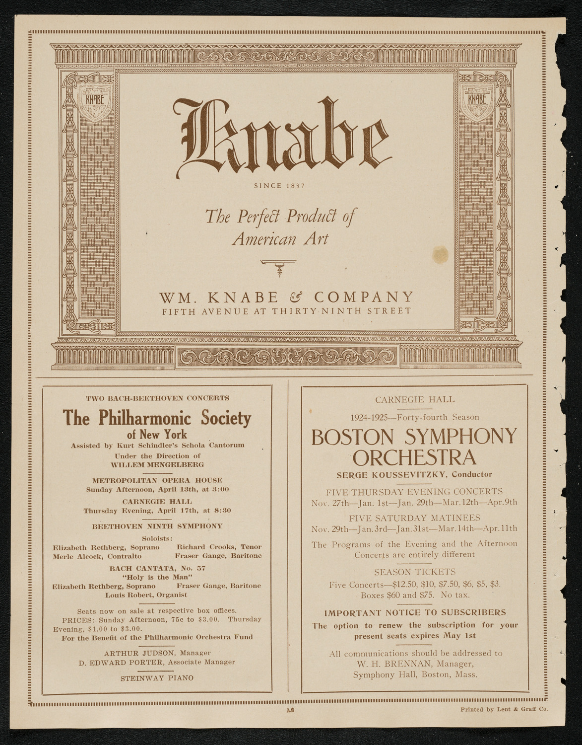 New York Banks' Glee Club, April 8, 1924, program page 12