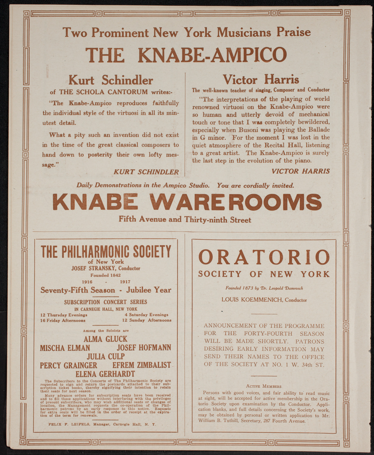 Marie Rappold, Soprano, April 28, 1916, program page 12