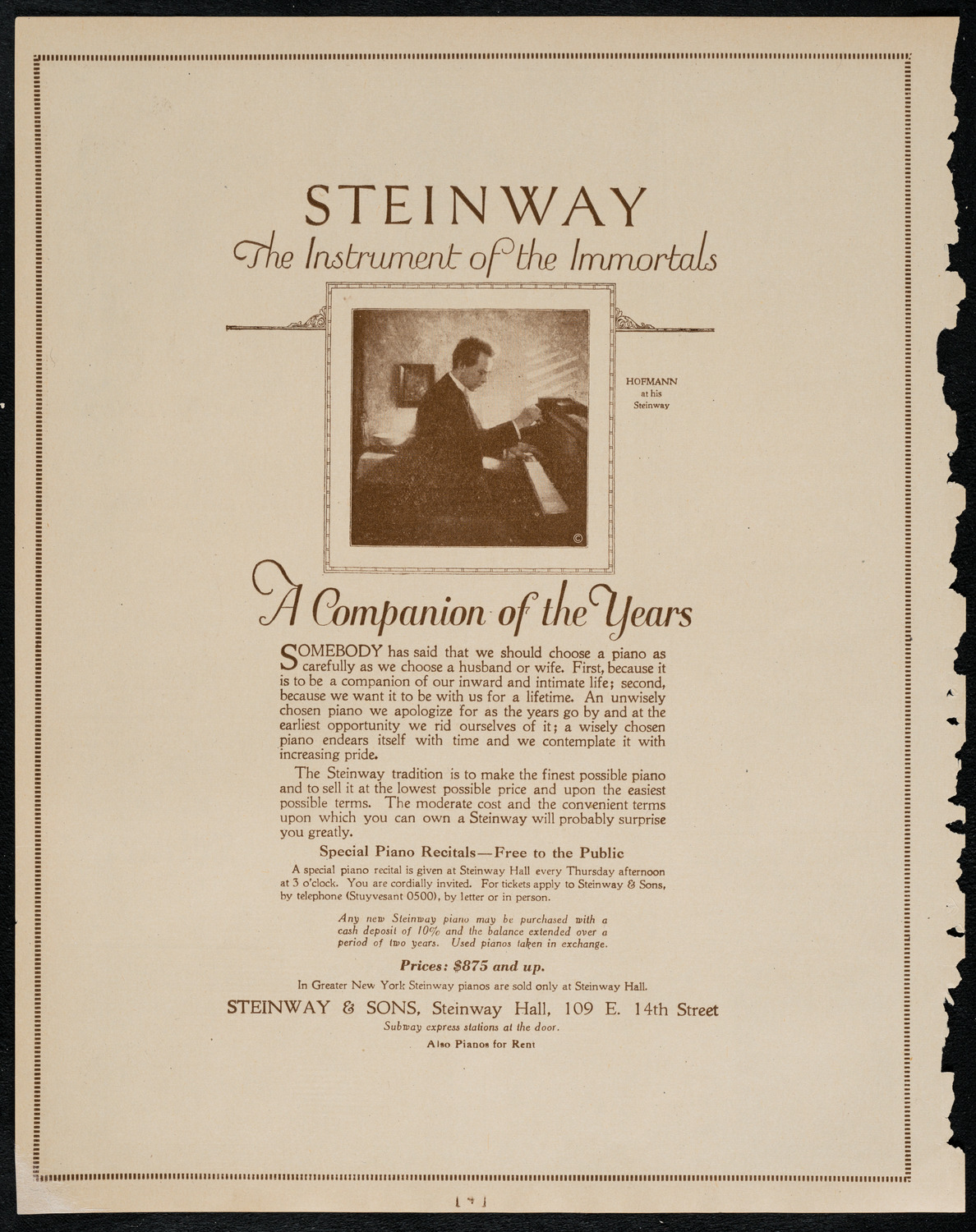 New York Symphony Orchestra, February 2, 1922, program page 4