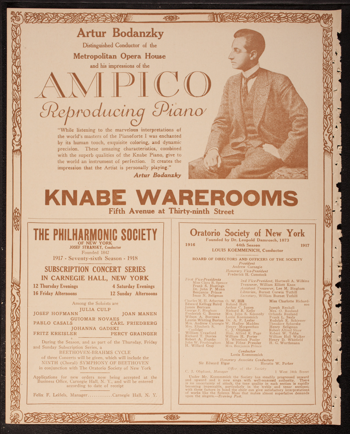 Herbert Witherspoon, Bass and Florence Hinkle (Mrs. Herbert Witherspoon), Soprano, April 7, 1917, program page 12