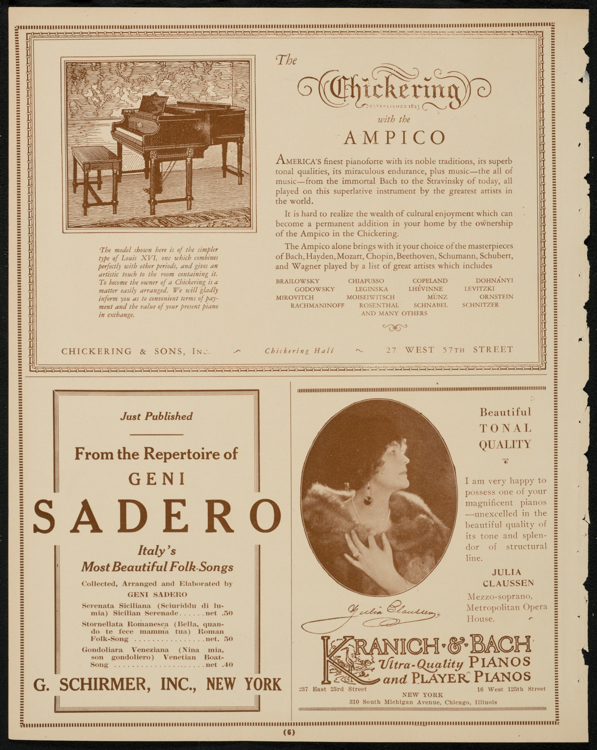 New York Philharmonic, March 19, 1925, program page 6