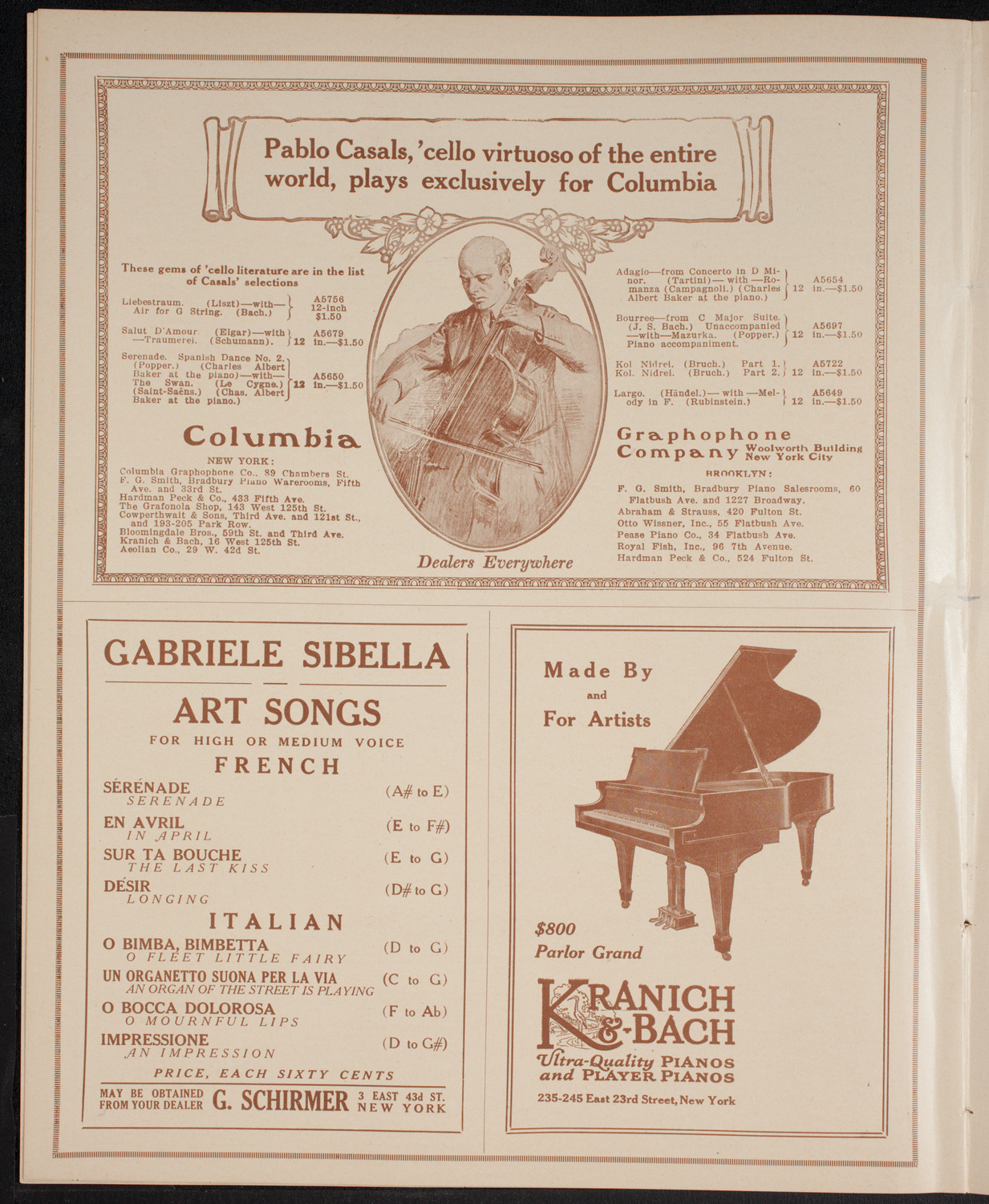 Ignacy Jan Paderewski, Piano, March 25, 1916, program page 6