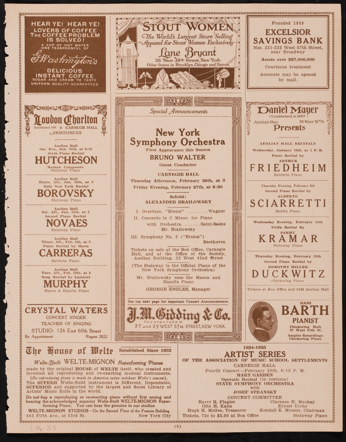 Symphony Concert for Young People, January 24, 1925, program page 9