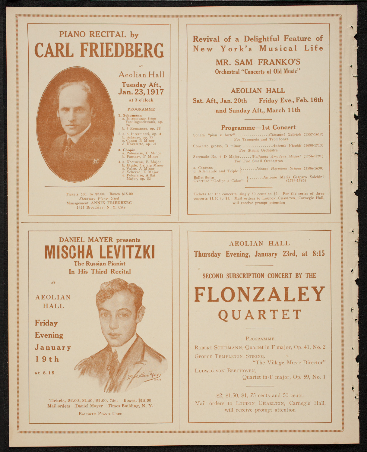 New York Philharmonic, January 17, 1917, program page 10