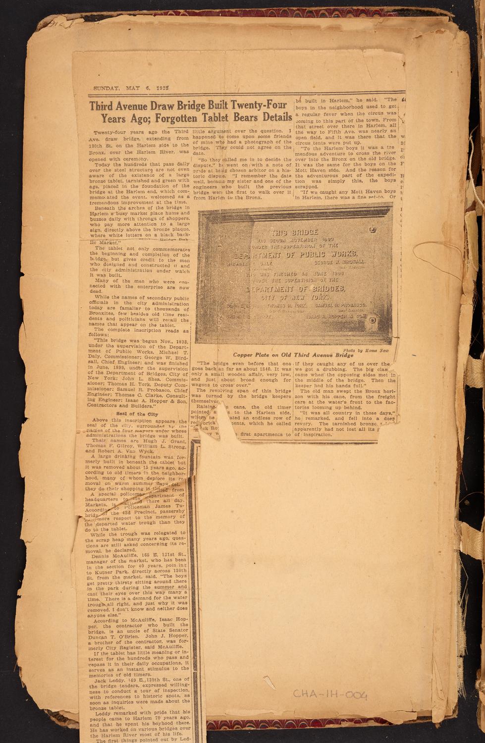 Isaac Hopper Scrapbook, page 4: 1928