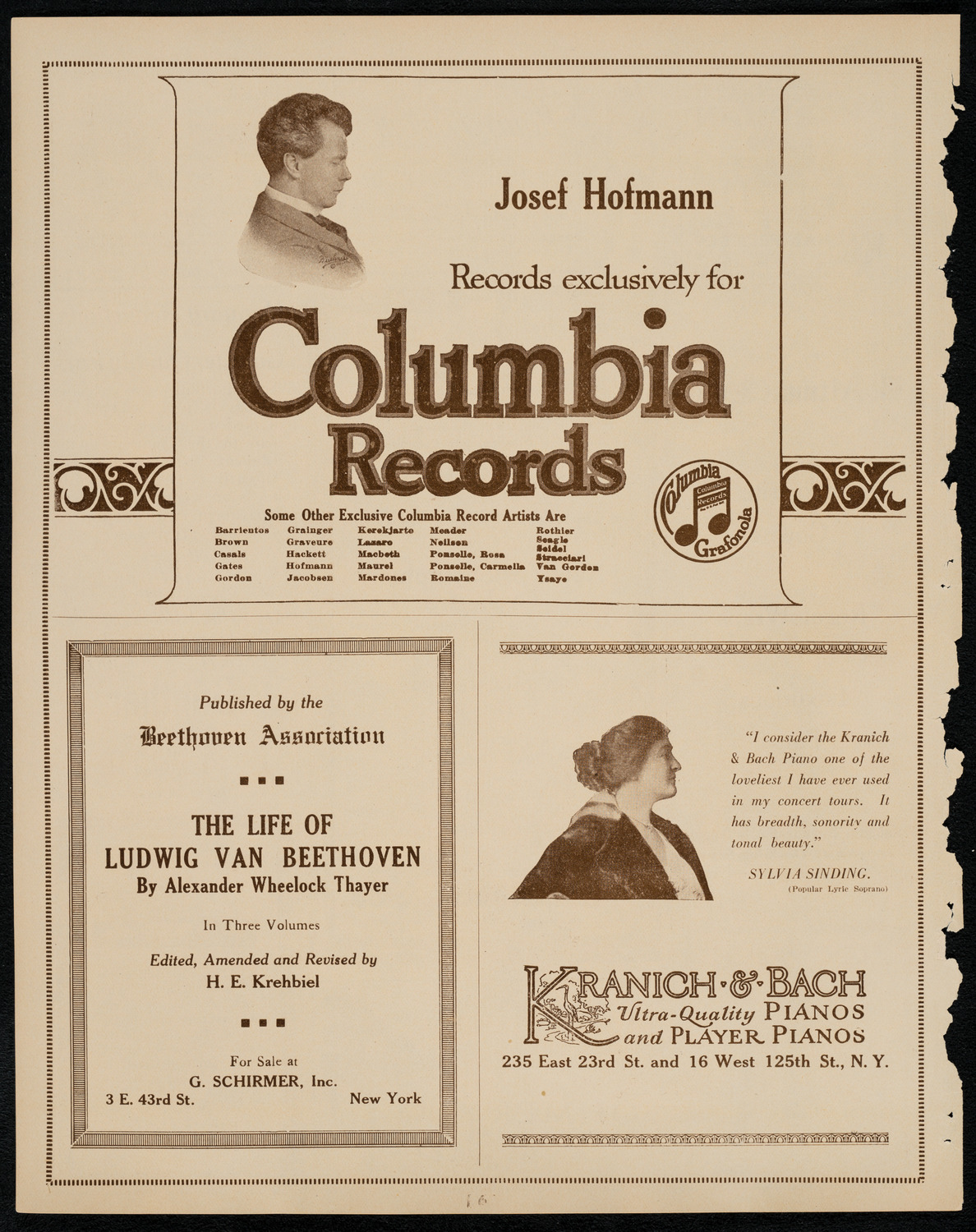 New York Symphony Orchestra, January 6, 1922, program page 6