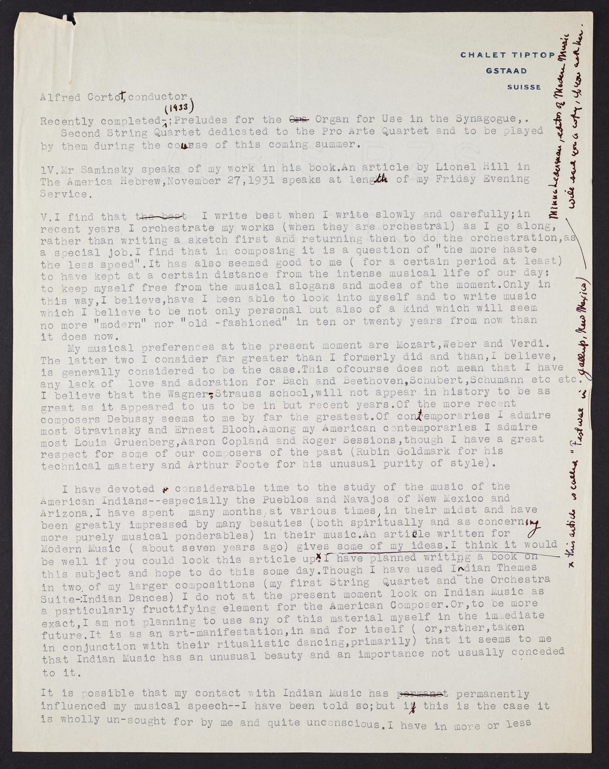 Correspondence from Frederick Jacobi to David Ewen, page 2 of 3