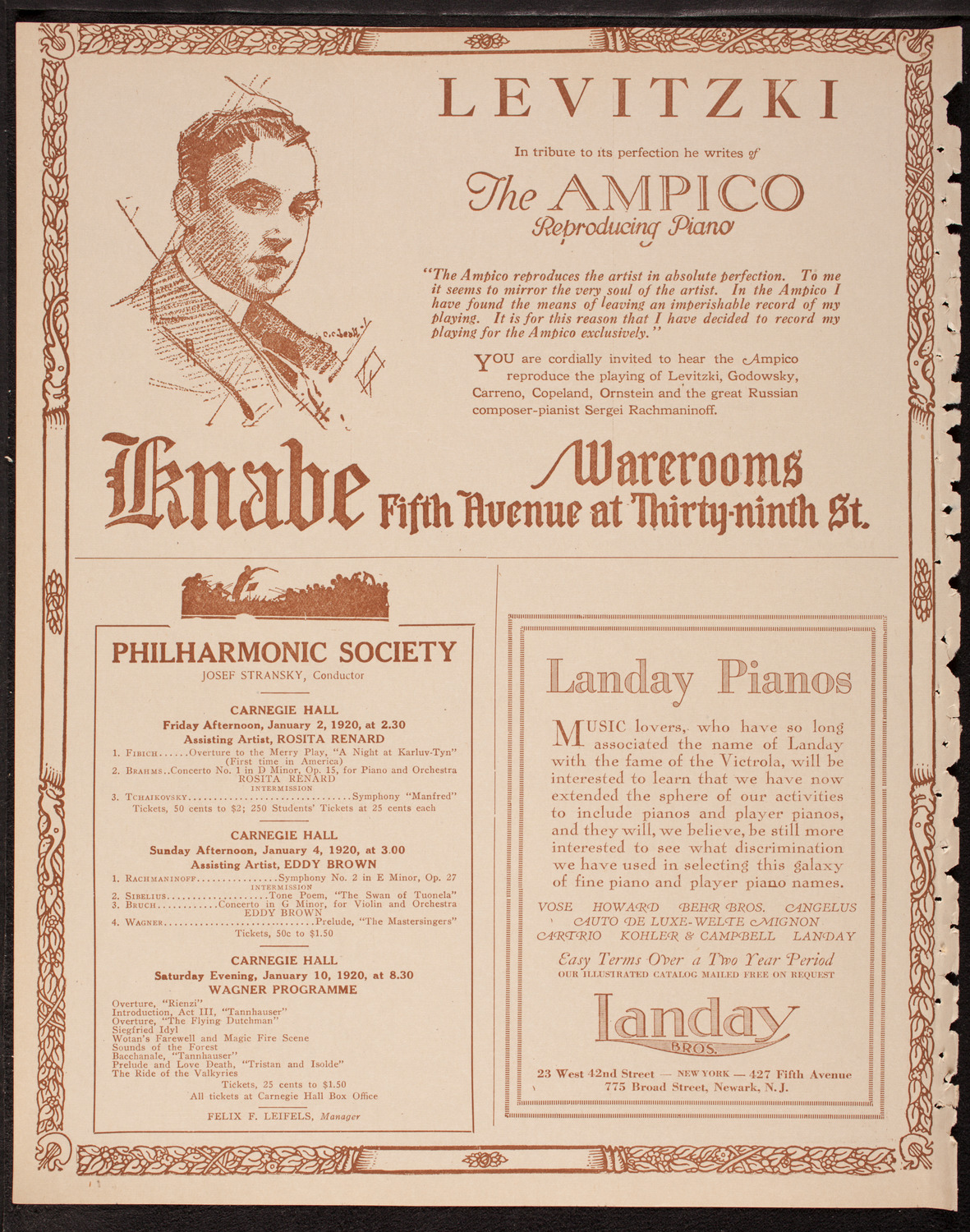 Italian Lyric Federation Vocal and Instrumental Concert, December 20, 1919, program page 12